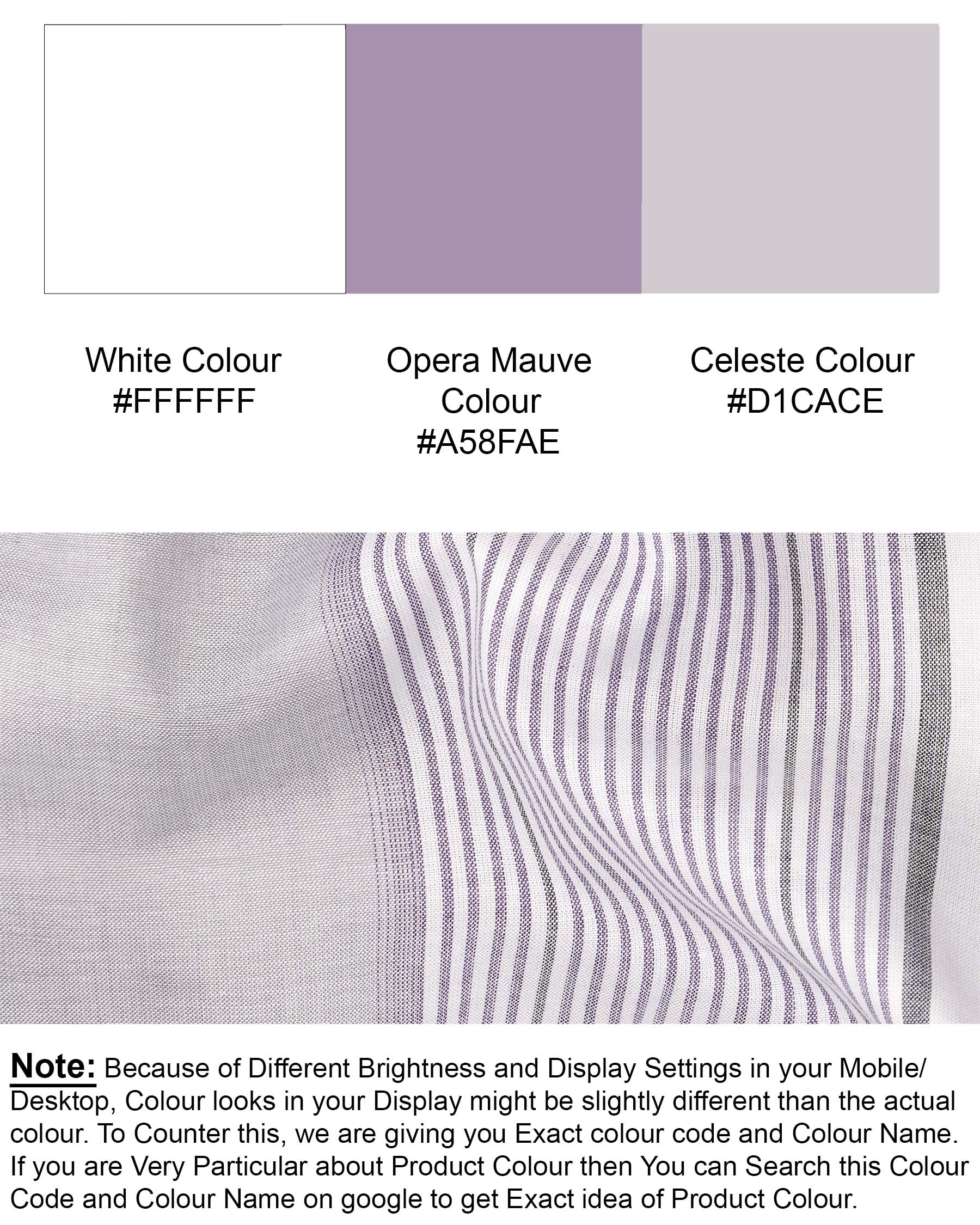 Celeste Gray with Opera Mauve Striped Premium Cotton Shirt 7162-38,7162-H-38,7162-39,7162-H-39,7162-40,7162-H-40,7162-42,7162-H-42,7162-44,7162-H-44,7162-46,7162-H-46,7162-48,7162-H-48,7162-50,7162-H-50,7162-52,7162-H-52