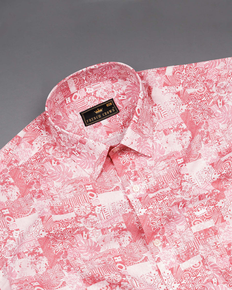 Froly Pink Tribal Printed Premium Cotton Shirt 7175-38,7175-H-38,7175-39,7175-H-39,7175-40,7175-H-40,7175-42,7175-H-42,7175-44,7175-H-44,7175-46,7175-H-46,7175-48,7175-H-48,7175-50,7175-H-50,7175-52,7175-H-52