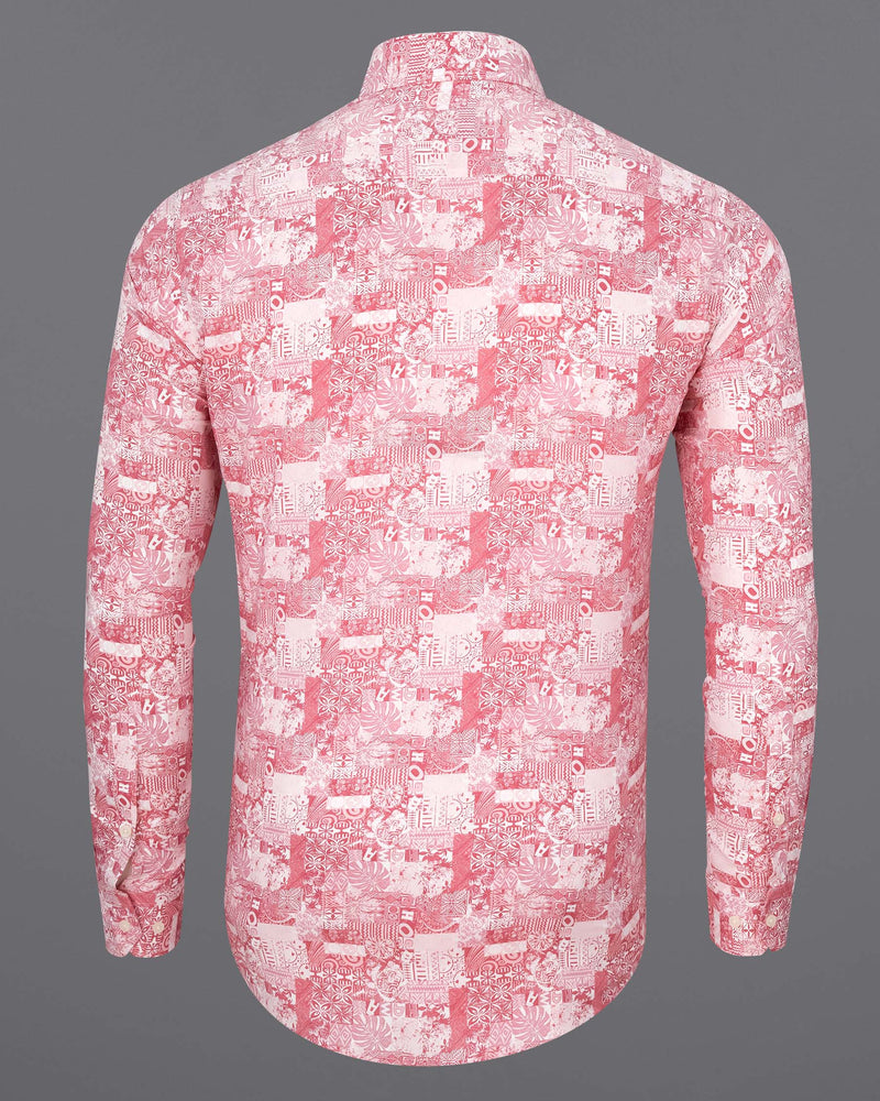 Froly Pink Tribal Printed Premium Cotton Shirt 7175-38,7175-H-38,7175-39,7175-H-39,7175-40,7175-H-40,7175-42,7175-H-42,7175-44,7175-H-44,7175-46,7175-H-46,7175-48,7175-H-48,7175-50,7175-H-50,7175-52,7175-H-52