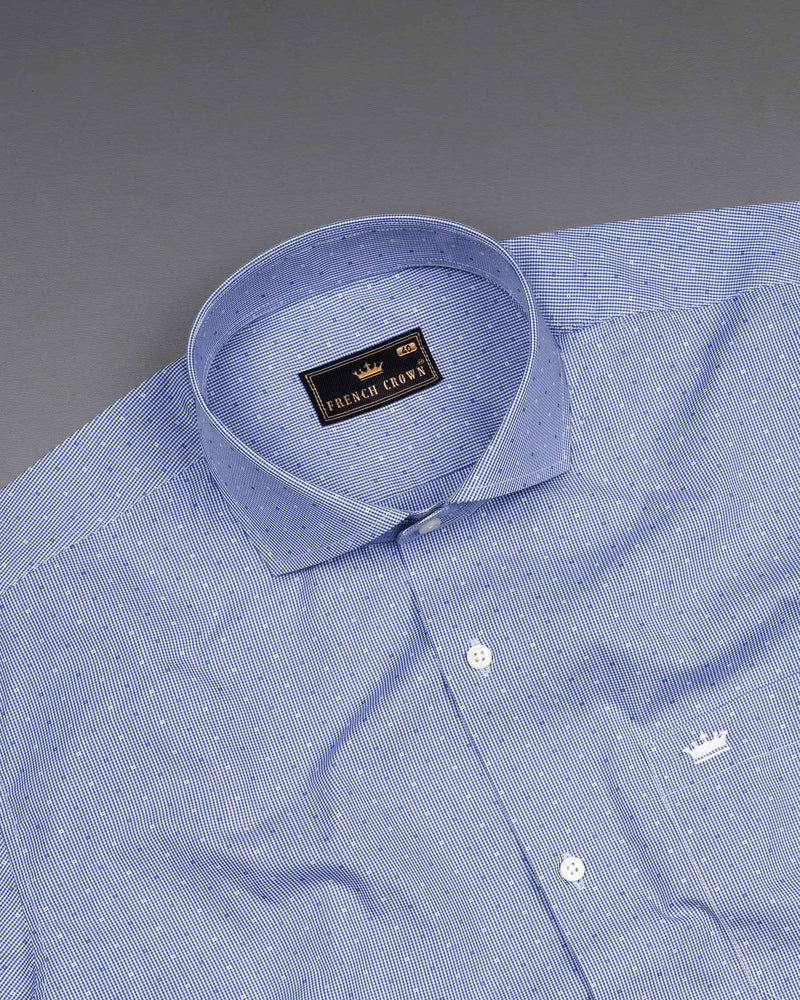 White and Ship Cove Blue Gingham Dobby Textured Premium Cotton Shirt 7176-CA-38,7176-CA-H-38,7176-CA-39,7176-CA-H-39,7176-CA-40,7176-CA-H-40,7176-CA-42,7176-CA-H-42,7176-CA-44,7176-CA-H-44,7176-CA-46,7176-CA-H-46,7176-CA-48,7176-CA-H-48,7176-CA-50,7176-CA-H-50,7176-CA-52,7176-CA-H-52