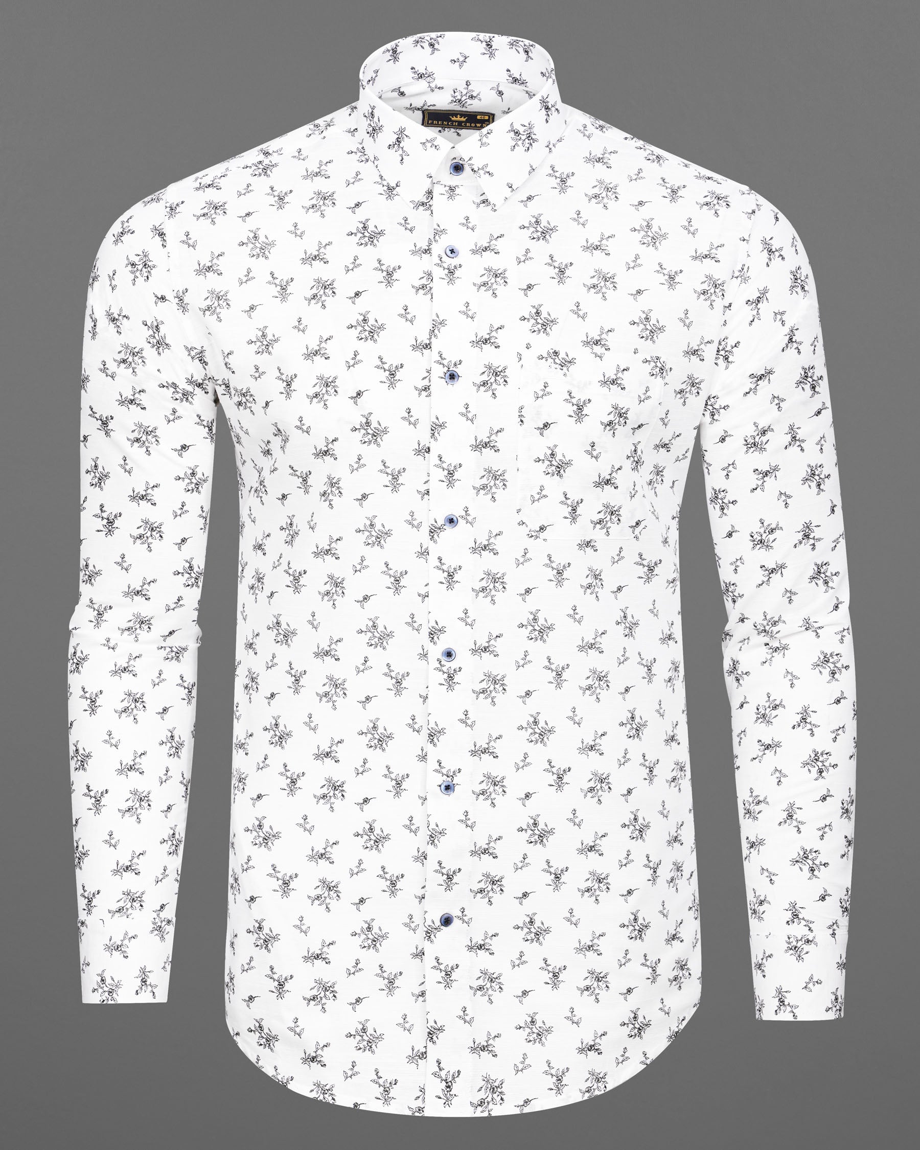 Bright White Floral Printed Luxurious Linen Shirt 7178-BLE-38,7178-BLE-H-38,7178-BLE-39,7178-BLE-H-39,7178-BLE-40,7178-BLE-H-40,7178-BLE-42,7178-BLE-H-42,7178-BLE-44,7178-BLE-H-44,7178-BLE-46,7178-BLE-H-46,7178-BLE-48,7178-BLE-H-48,7178-BLE-50,7178-BLE-H-50,7178-BLE-52,7178-BLE-H-52