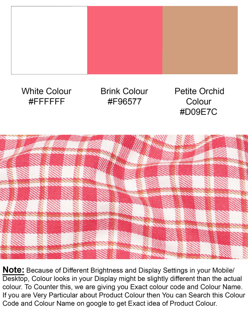 Brink Pink and White Plaid Twill Premium Cotton Overshirt 7188-BD-38,7188-BD-H-38,7188-BD-39,7188-BD-H-39,7188-BD-40,7188-BD-H-40,7188-BD-42,7188-BD-H-42,7188-BD-44,7188-BD-H-44,7188-BD-46,7188-BD-H-46,7188-BD-48,7188-BD-H-48,7188-BD-50,7188-BD-H-50,7188-BD-52,7188-BD-H-52