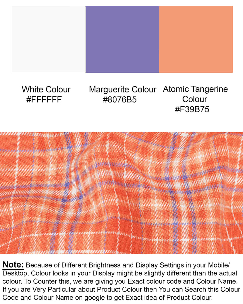 Atomic Tangerine and White Plaid Twill Premium Cotton Overshirt 7189-BD-38,7189-BD-H-38,7189-BD-39,7189-BD-H-39,7189-BD-40,7189-BD-H-40,7189-BD-42,7189-BD-H-42,7189-BD-44,7189-BD-H-44,7189-BD-46,7189-BD-H-46,7189-BD-48,7189-BD-H-48,7189-BD-50,7189-BD-H-50,7189-BD-52,7189-BD-H-52