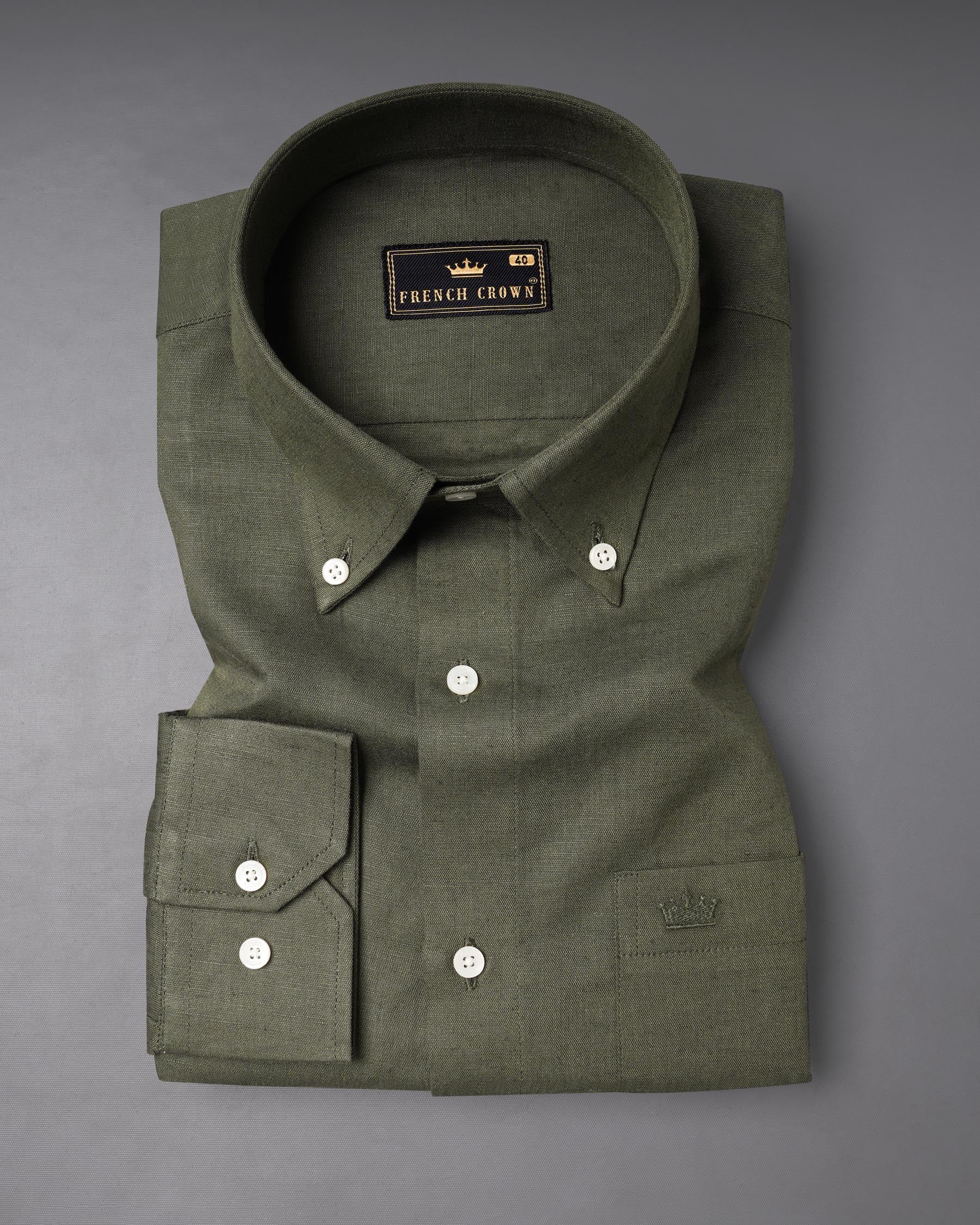 Flint Green Luxurious Linen Shirt 7205-BD-38,7205-BD-H-38,7205-BD-39,7205-BD-H-39,7205-BD-40,7205-BD-H-40,7205-BD-42,7205-BD-H-42,7205-BD-44,7205-BD-H-44,7205-BD-46,7205-BD-H-46,7205-BD-48,7205-BD-H-48,7205-BD-50,7205-BD-H-50,7205-BD-52,7205-BD-H-52