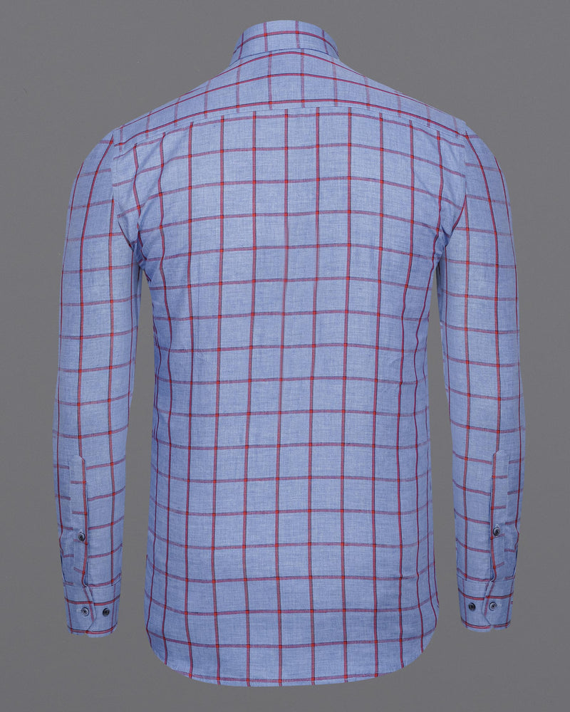 Shipcove Blue and Chestnut Red Windowpane Royal Oxford Shirt 7207-BLE-38,7207-BLE-H-38,7207-BLE-39,7207-BLE-H-39,7207-BLE-40,7207-BLE-H-40,7207-BLE-42,7207-BLE-H-42,7207-BLE-44,7207-BLE-H-44,7207-BLE-46,7207-BLE-H-46,7207-BLE-48,7207-BLE-H-48,7207-BLE-50,7207-BLE-H-50,7207-BLE-52,7207-BLE-H-52