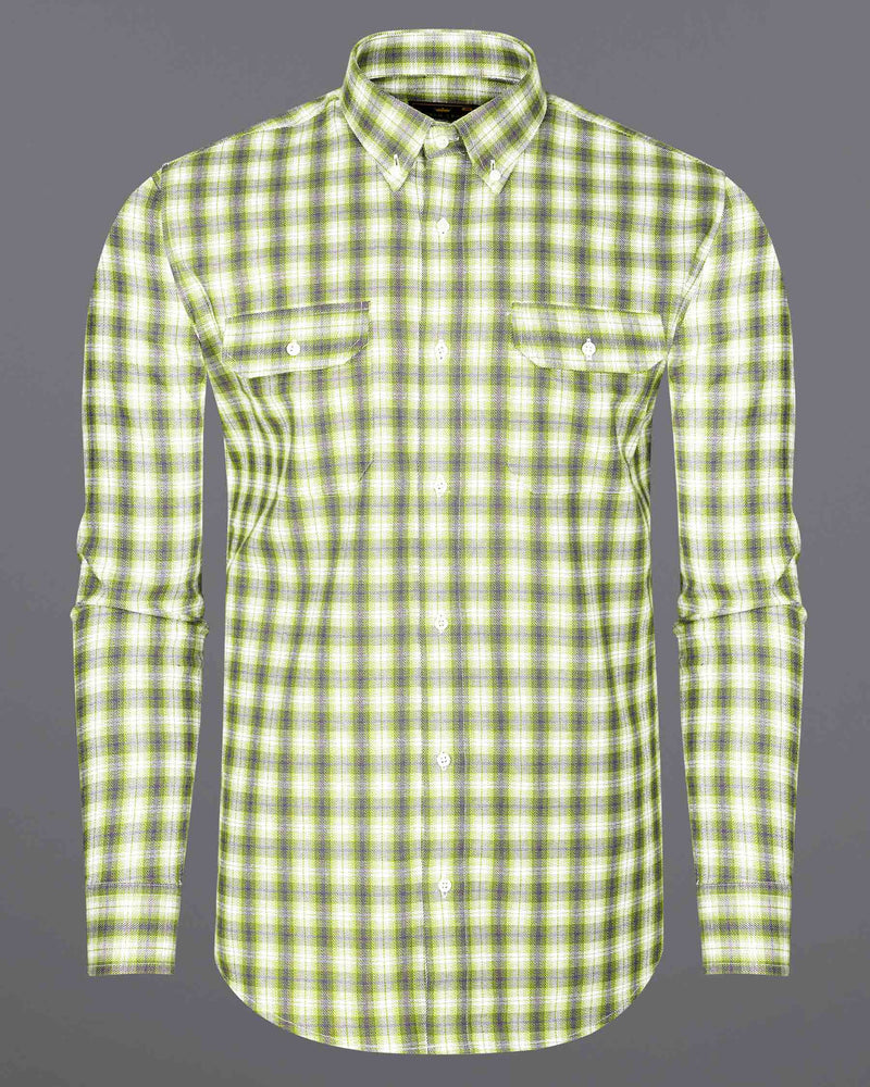 Wild Willow Green Plaid Royal Oxford Overshirt/Shacket