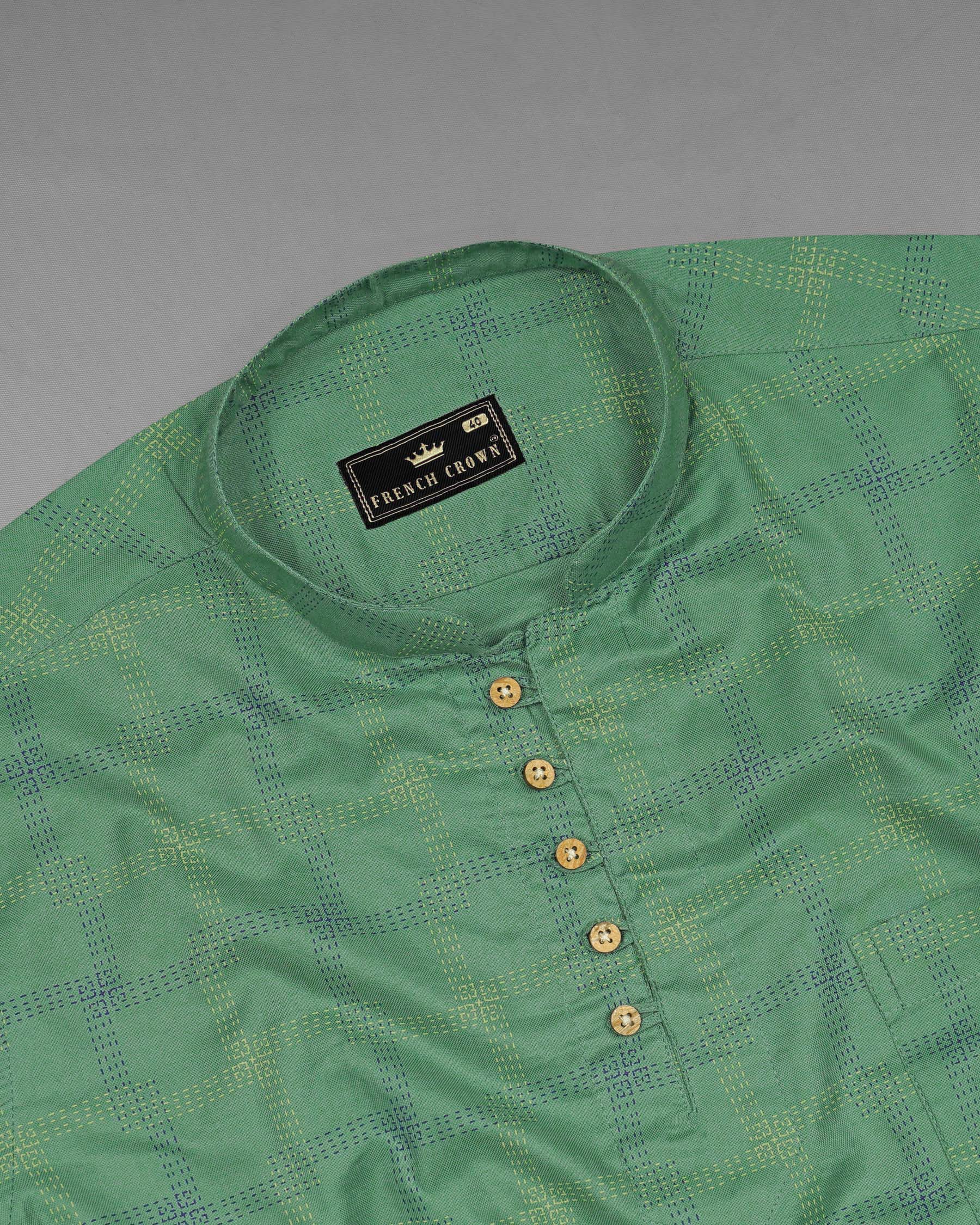 Spring Leaves Checkered Royal Oxford Kurta Shirt 7229-KS-38, 7229-KS-H-38, 7229-KS-39, 7229-KS-H-39, 7229-KS-40, 7229-KS-H-40, 7229-KS-42, 7229-KS-H-42, 7229-KS-44, 7229-KS-H-44, 7229-KS-46, 7229-KS-H-46, 7229-KS-48, 7229-KS-H-48, 7229-KS-50, 7229-KS-H-50, 7229-KS-52, 7229-KS-H-52