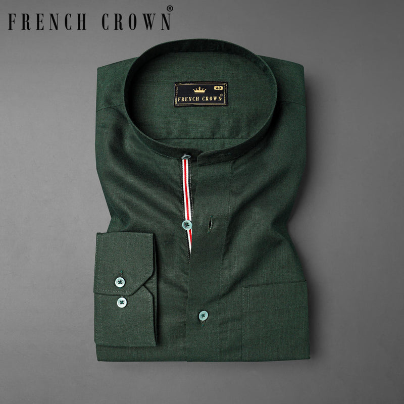 Celtic Green Luxurious Linen Shirt