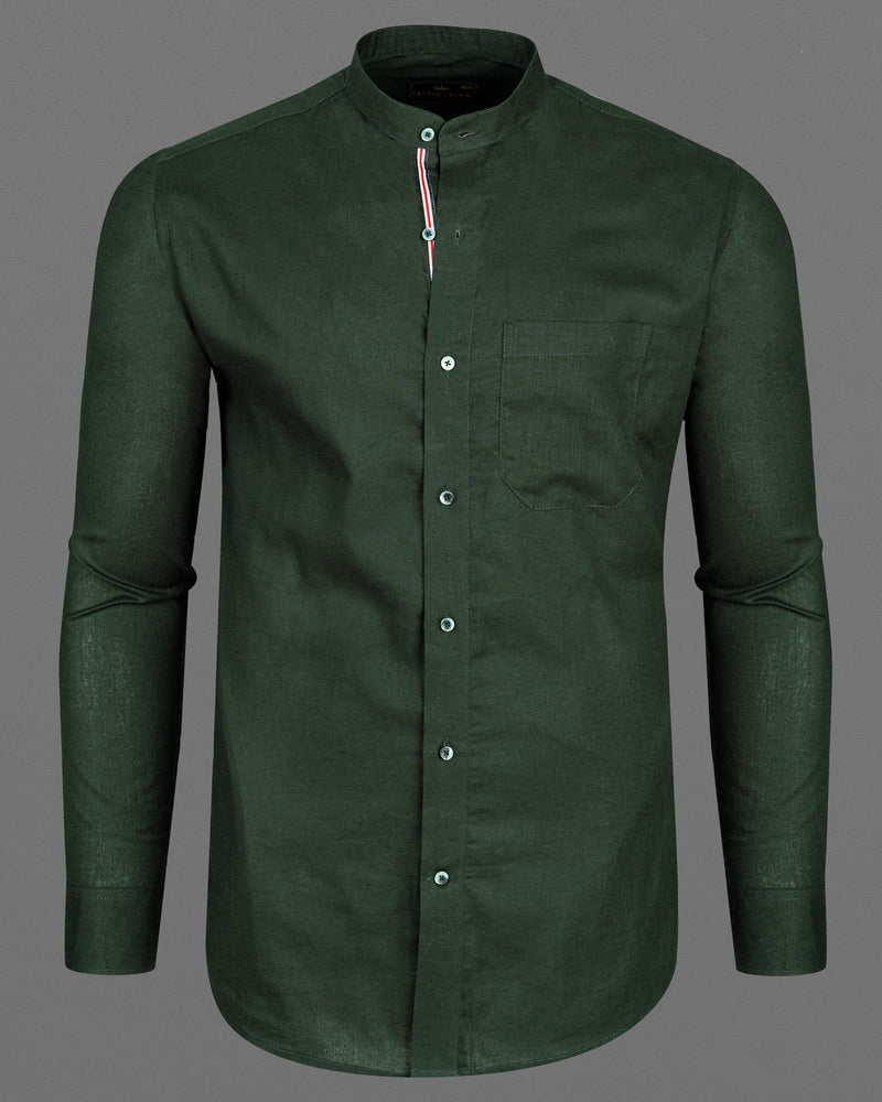 CELTIC GREEN LUXURIOUS LINEN SHIRT