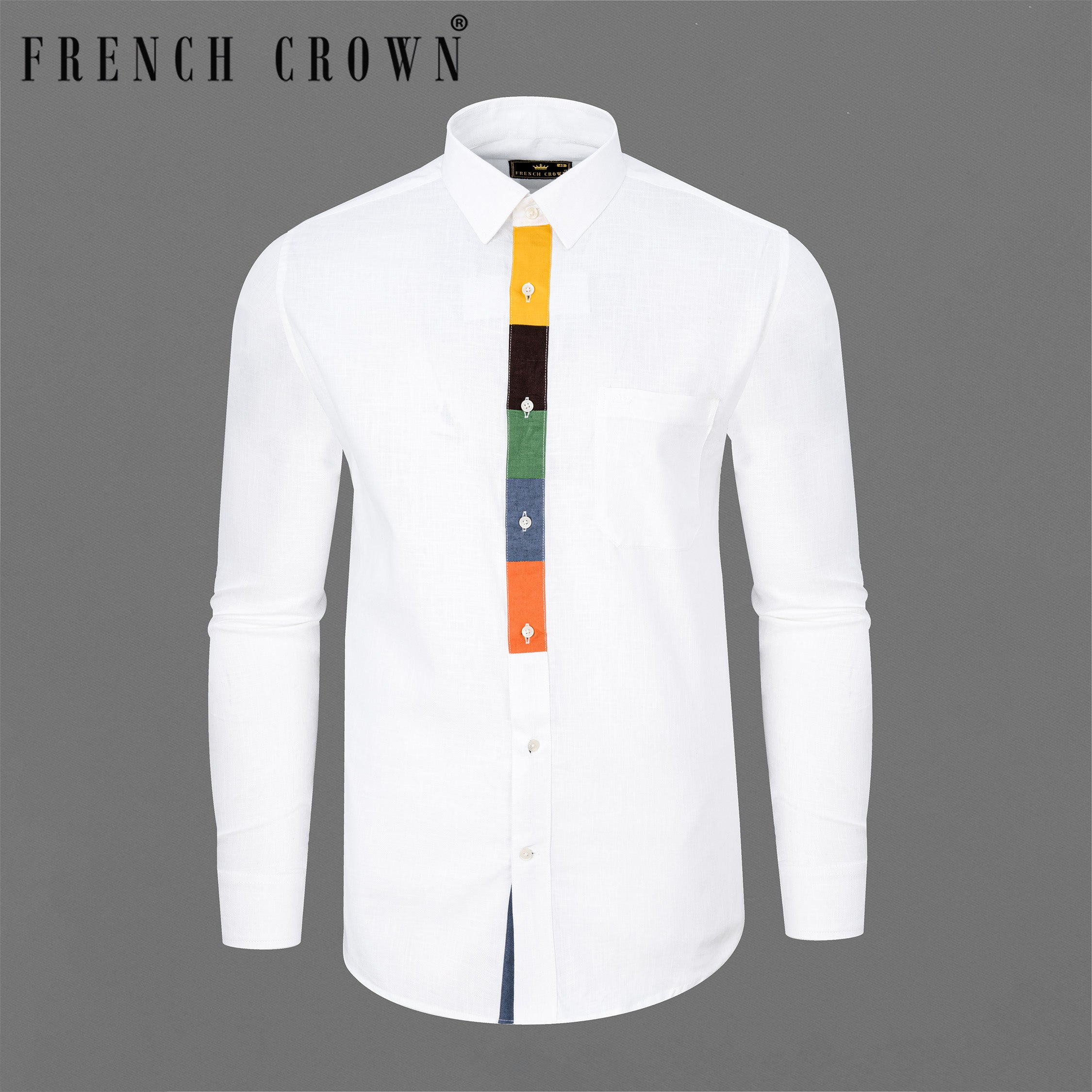 Bright White Luxurious Linen Shirt