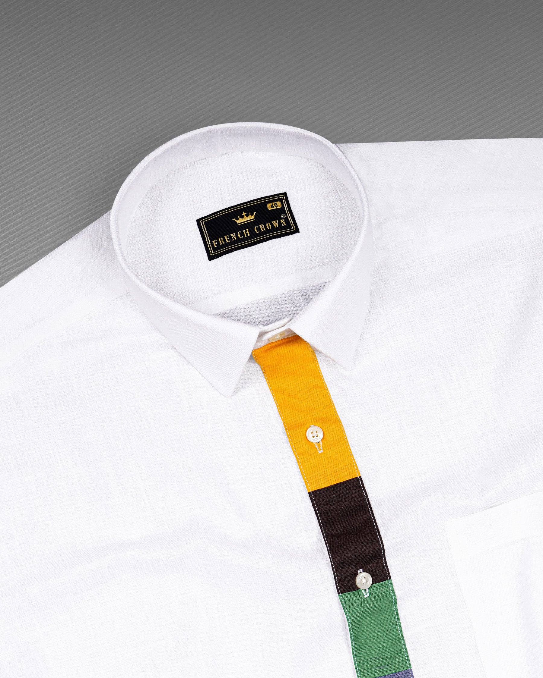 Bright White Luxurious Linen Shirt