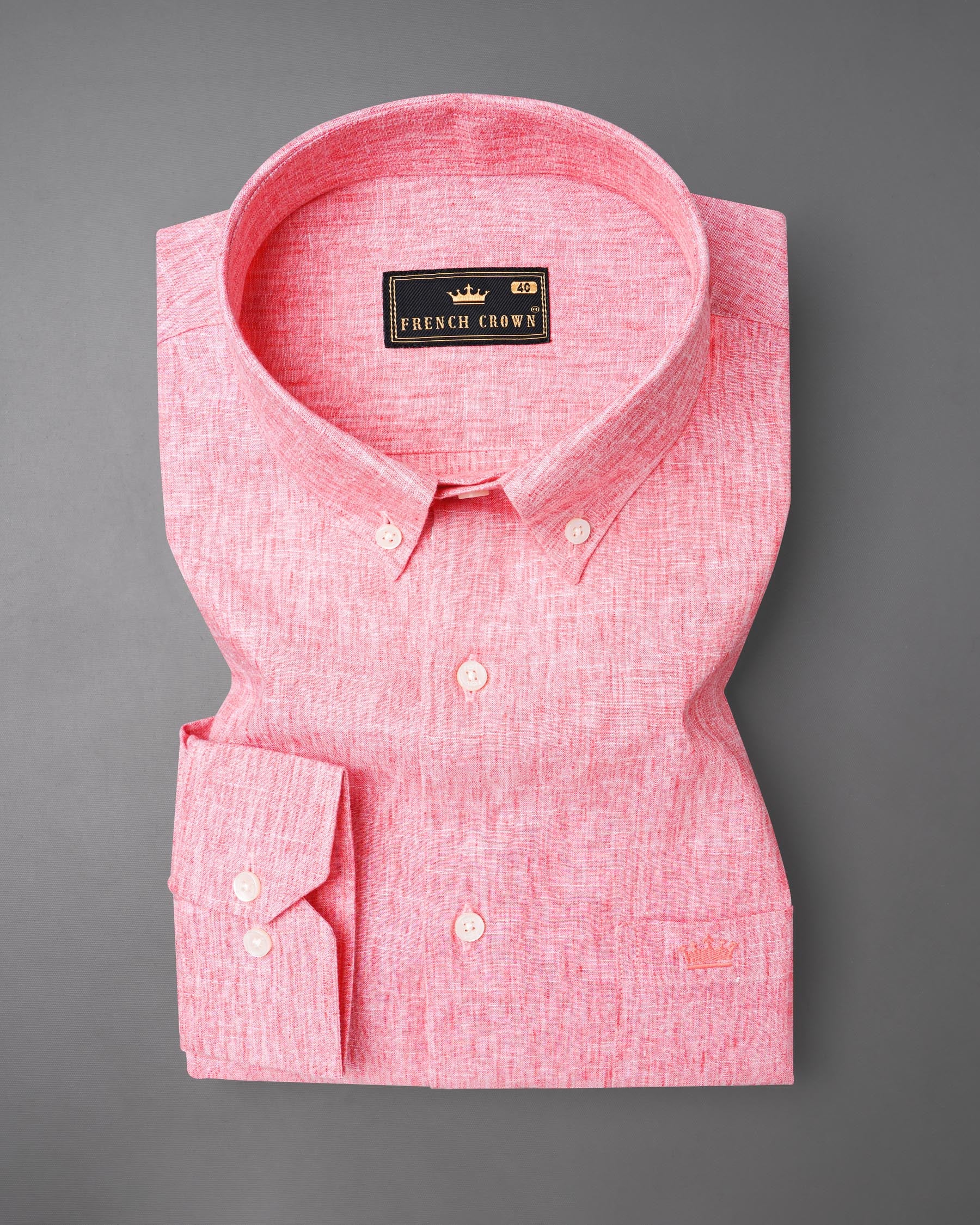 Kawaii Pink Luxurious Linen Shirt