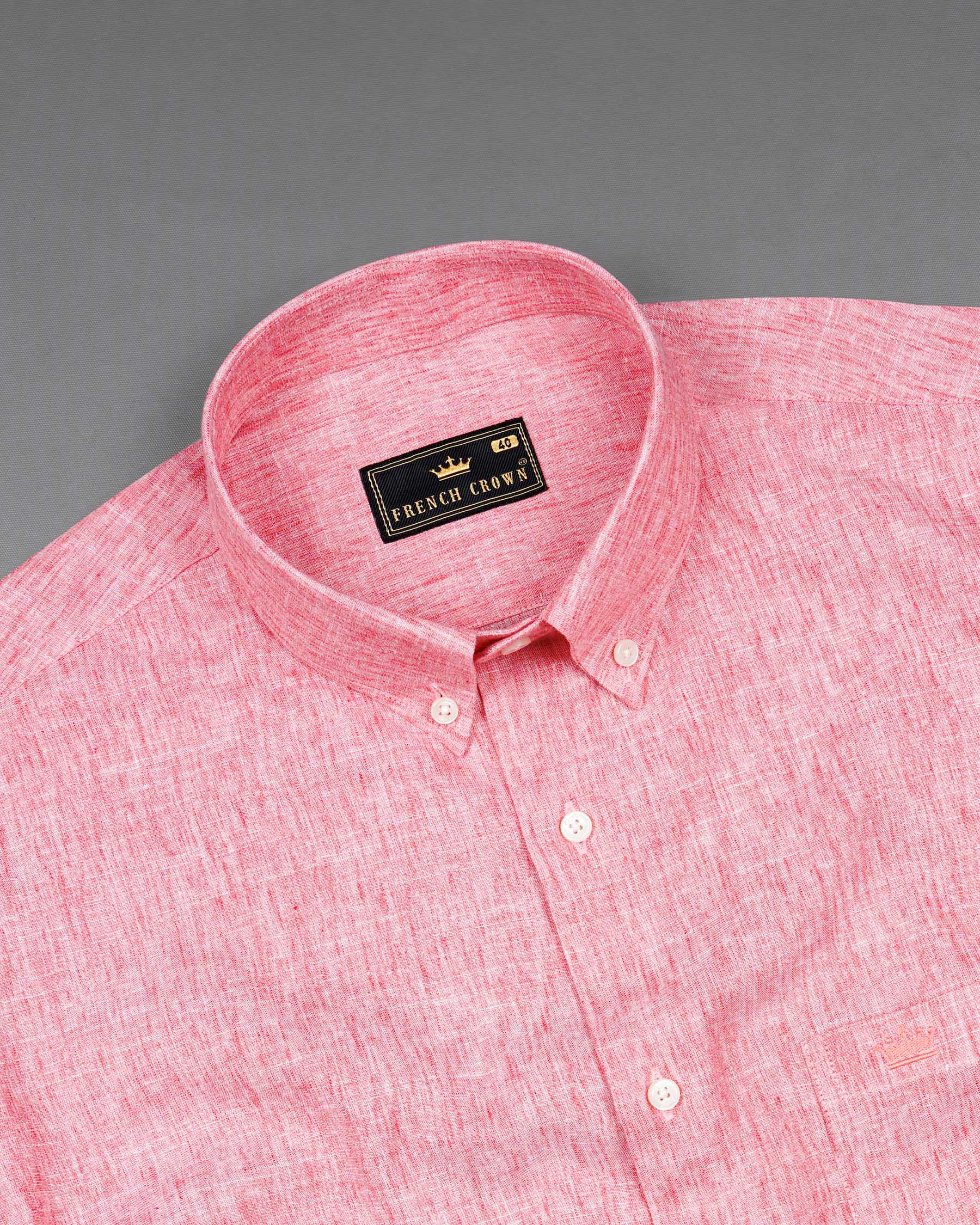 Kawaii Pink Luxurious Linen Shirt