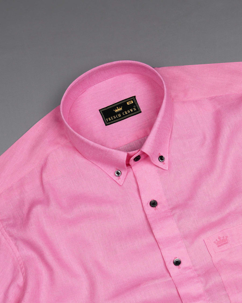 Can Can Pink Luxurious Linen Shirt