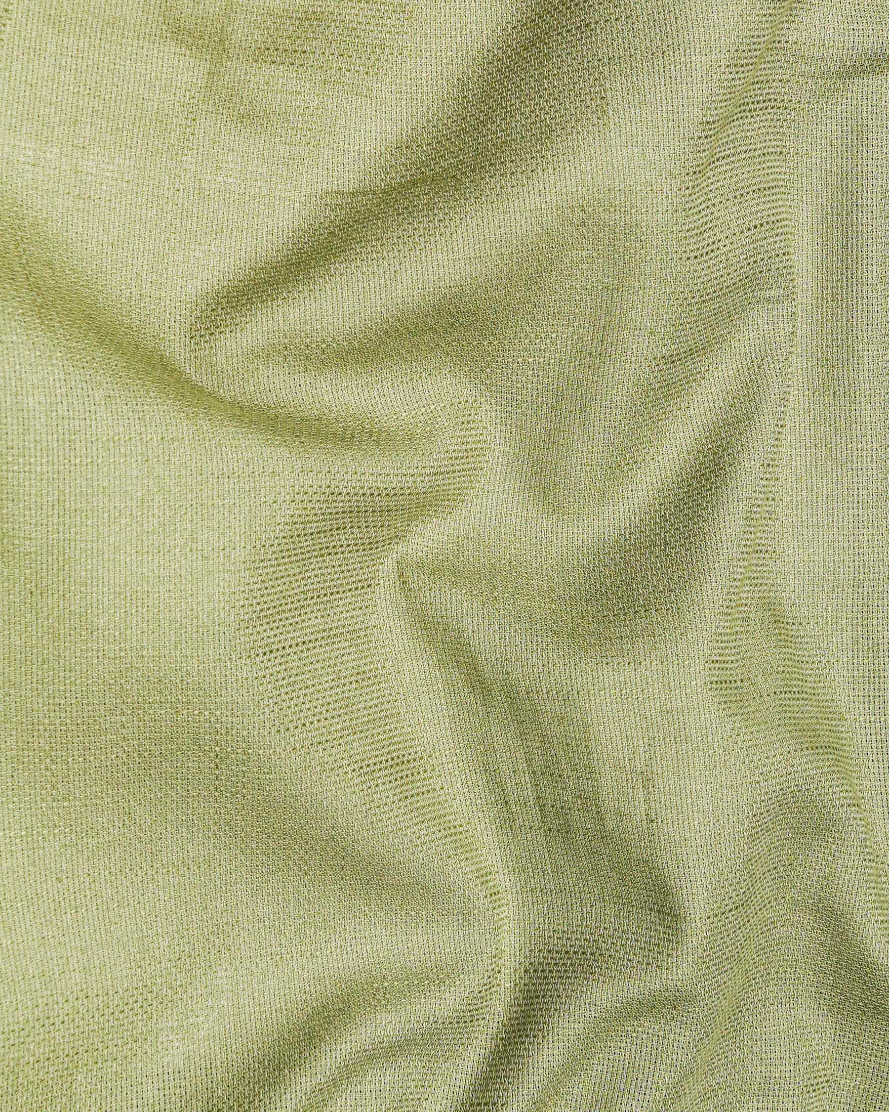 Olivine Green Dobby Textured Premium Giza Cotton Shirt