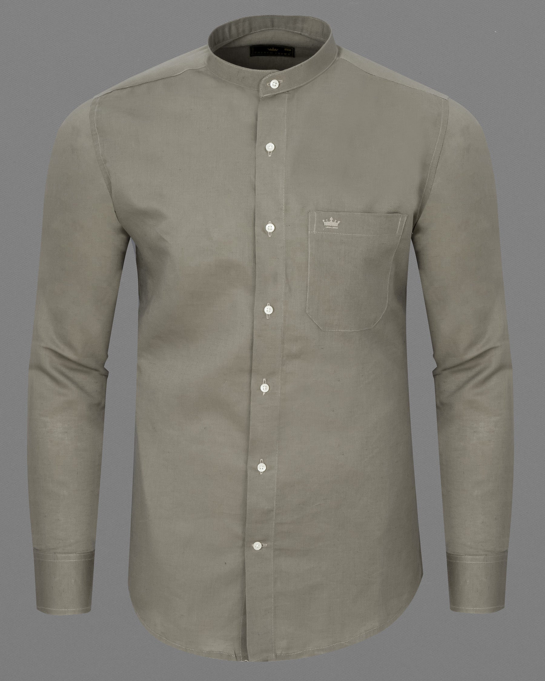 Pale Oyster Green Luxurious Linen Shirt