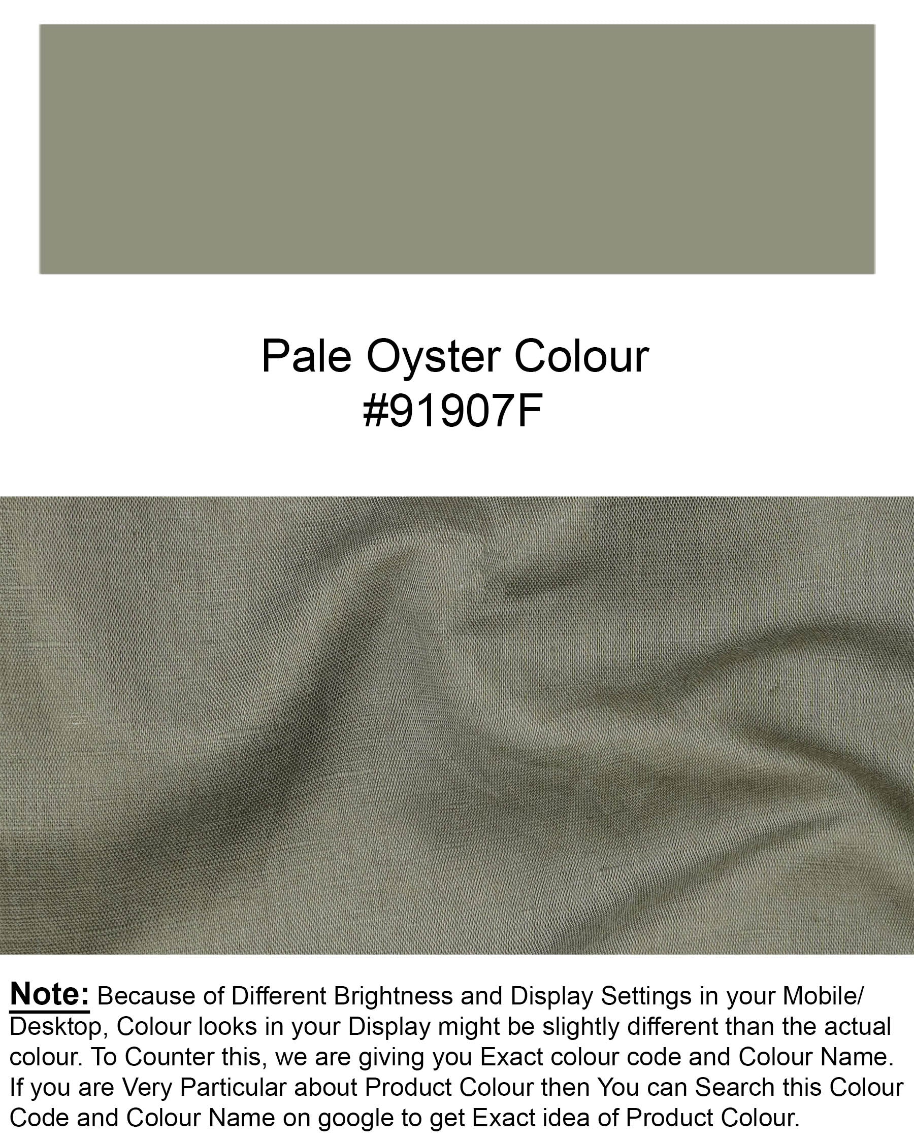 Pale Oyster Green Luxurious Linen Shirt