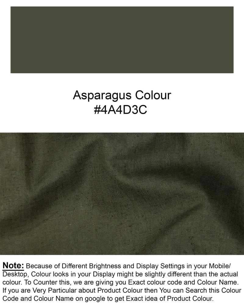 Asparagus Green Luxurious Linen Shirt