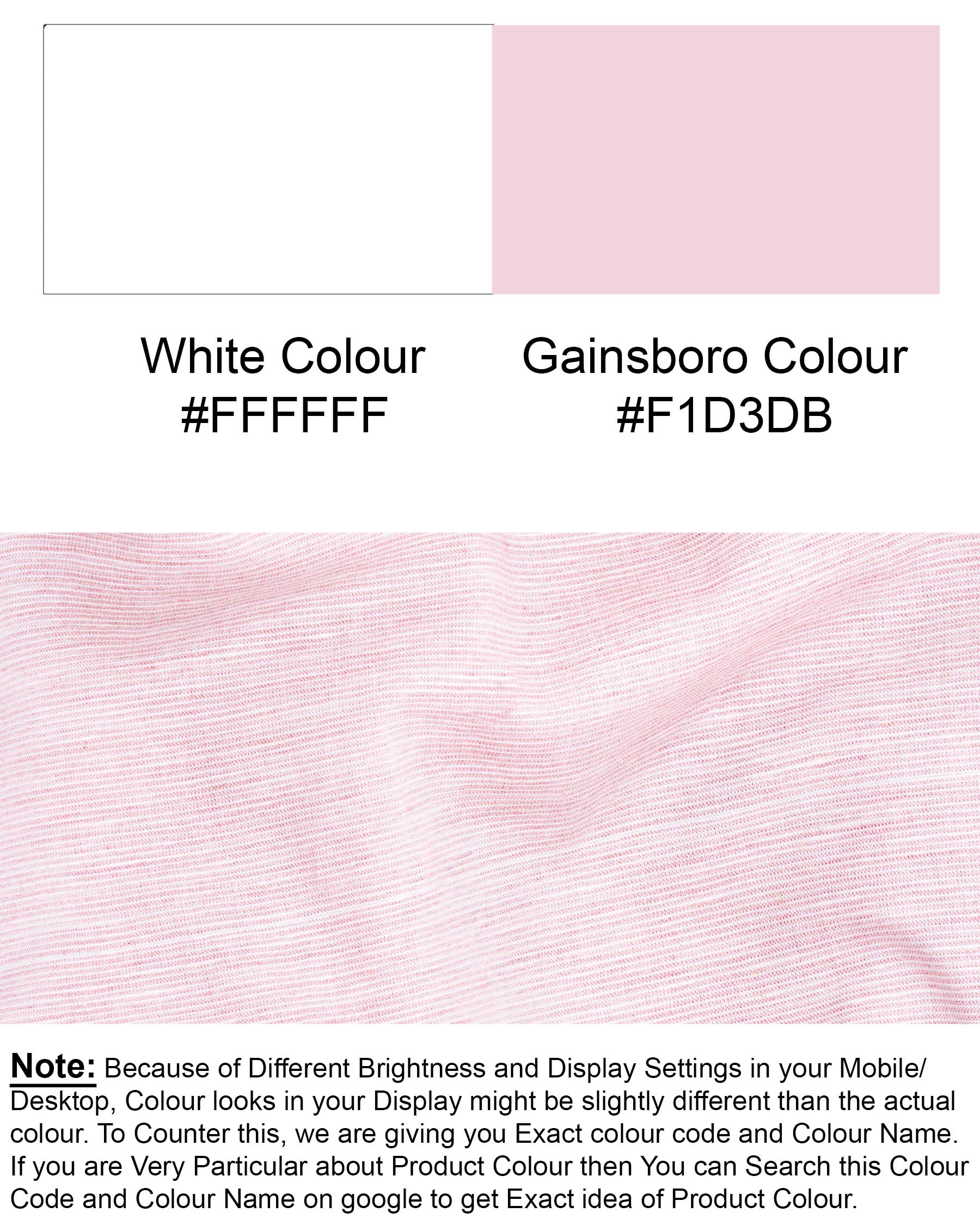 Gainsboro Pink and Bright White Chambray Shirt