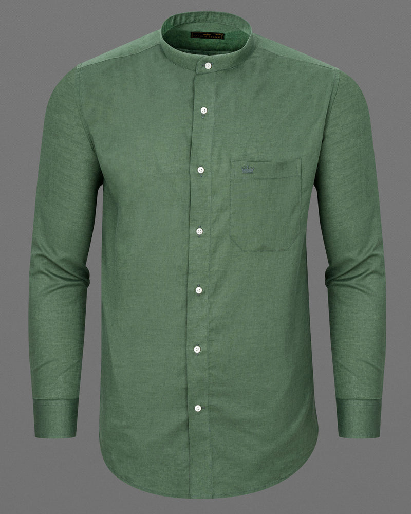 Finlandia Green Luxurious Linen Shirt