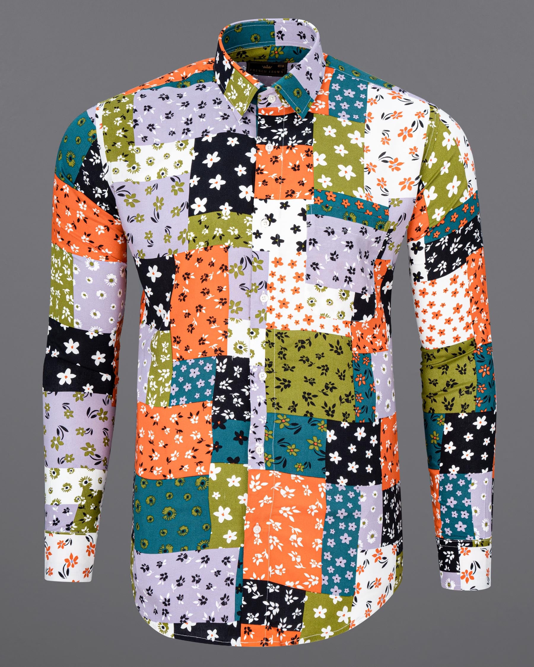 Multicolour Floral Printed Premium Tencel Shirt