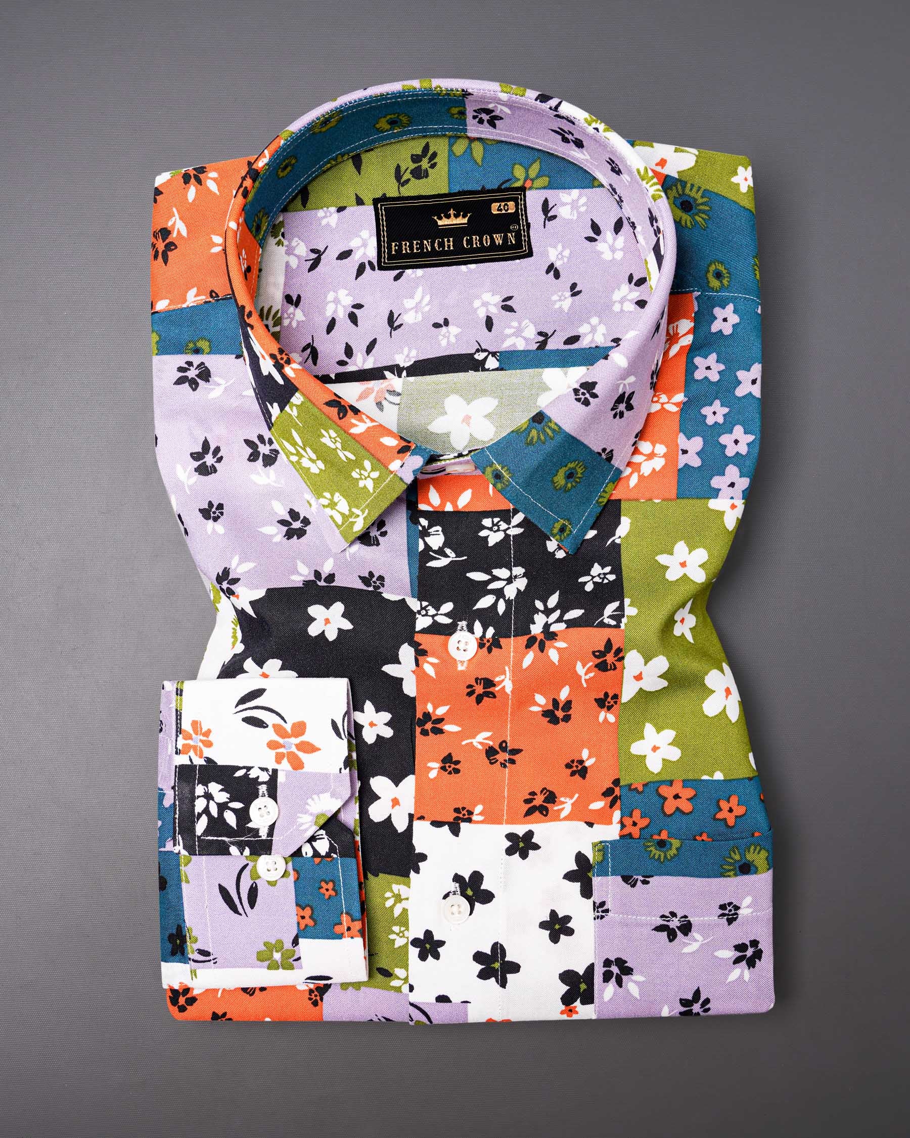 Multicolour Floral Printed Premium Tencel Shirt