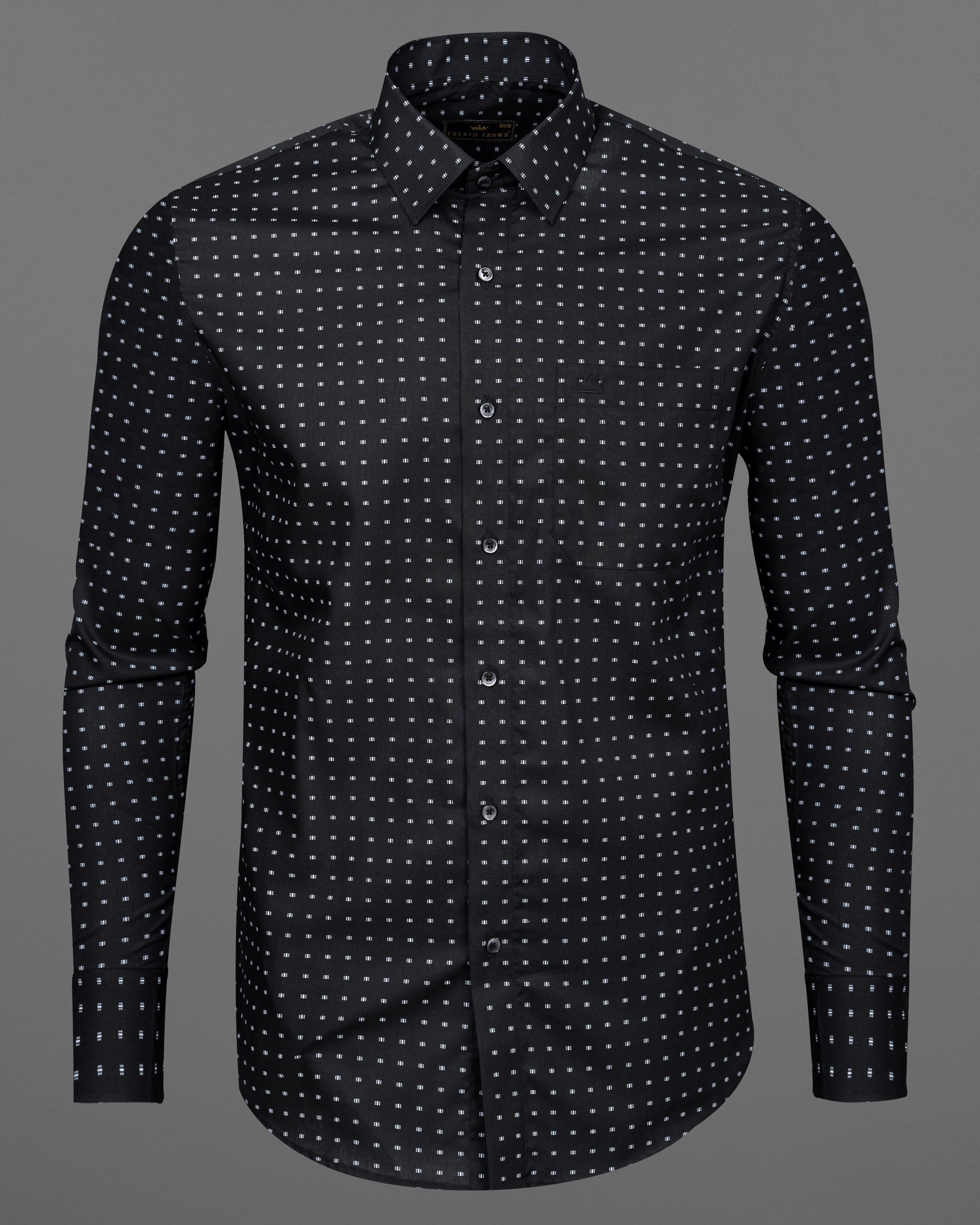 Midnight Moss Printed Premium Cotton Shirt