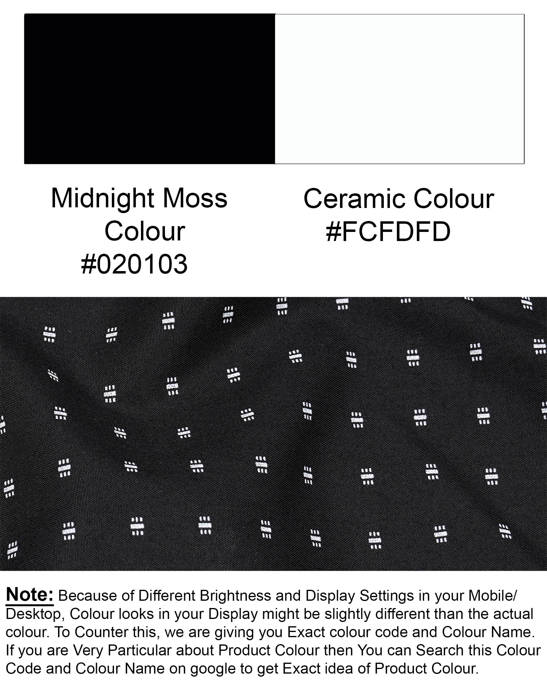 Midnight Moss Printed Premium Cotton Shirt