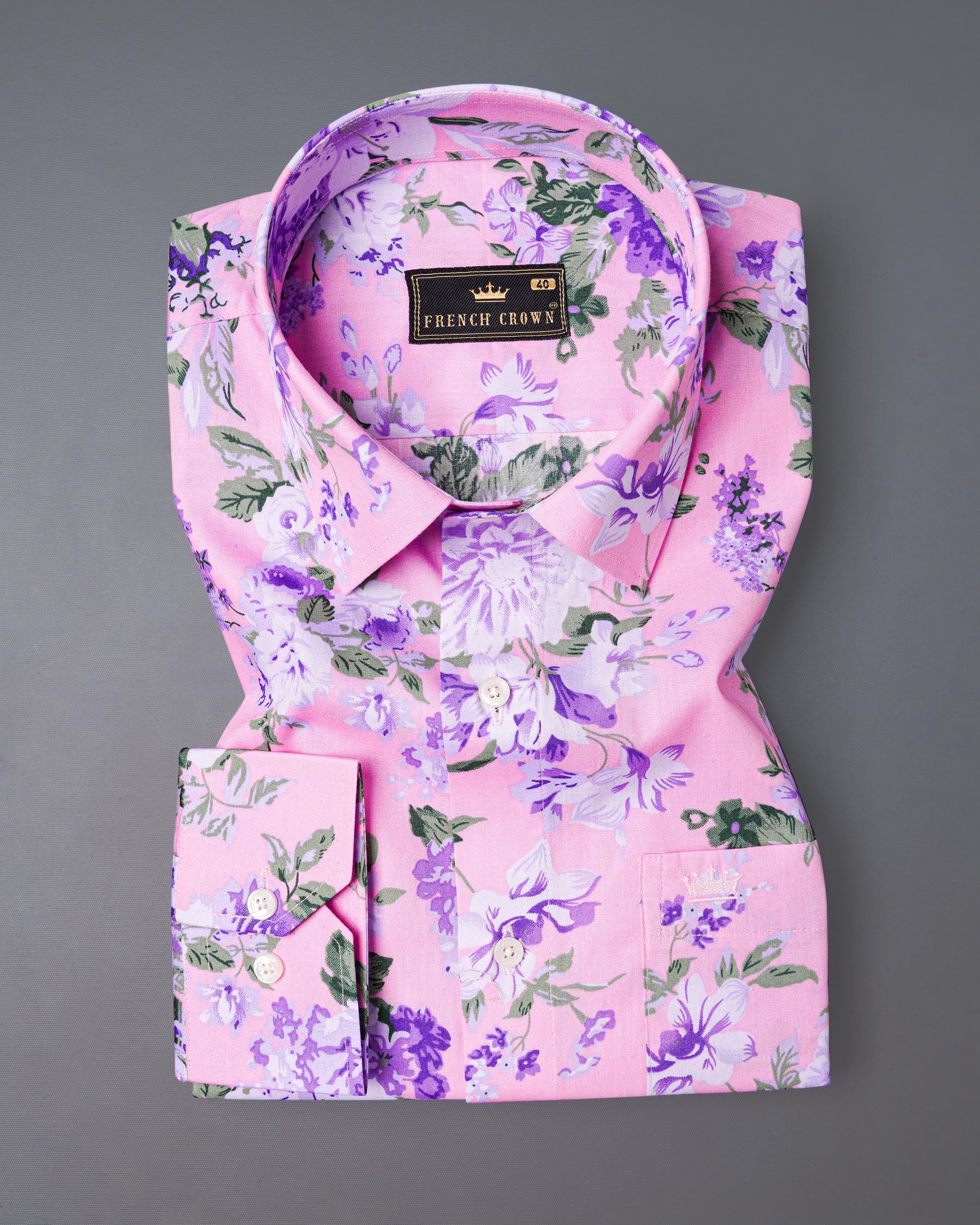 Cherry Blossom Floral Printed Premium Cotton Shirt