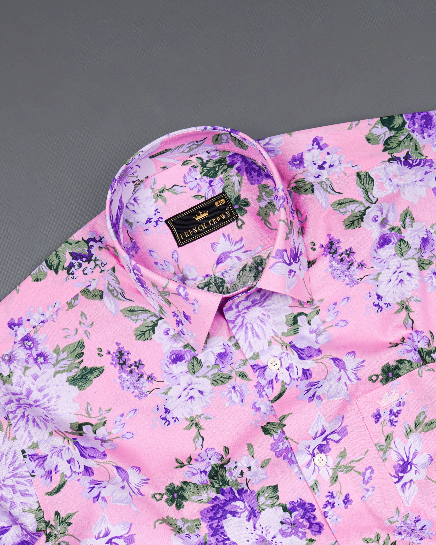 Cherry Blossom Floral Printed Premium Cotton Shirt