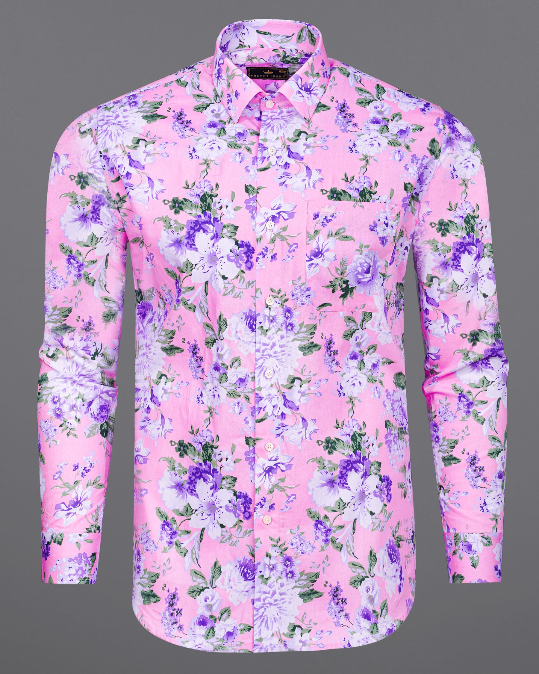 Cherry Blossom Floral Printed Premium Cotton Shirt