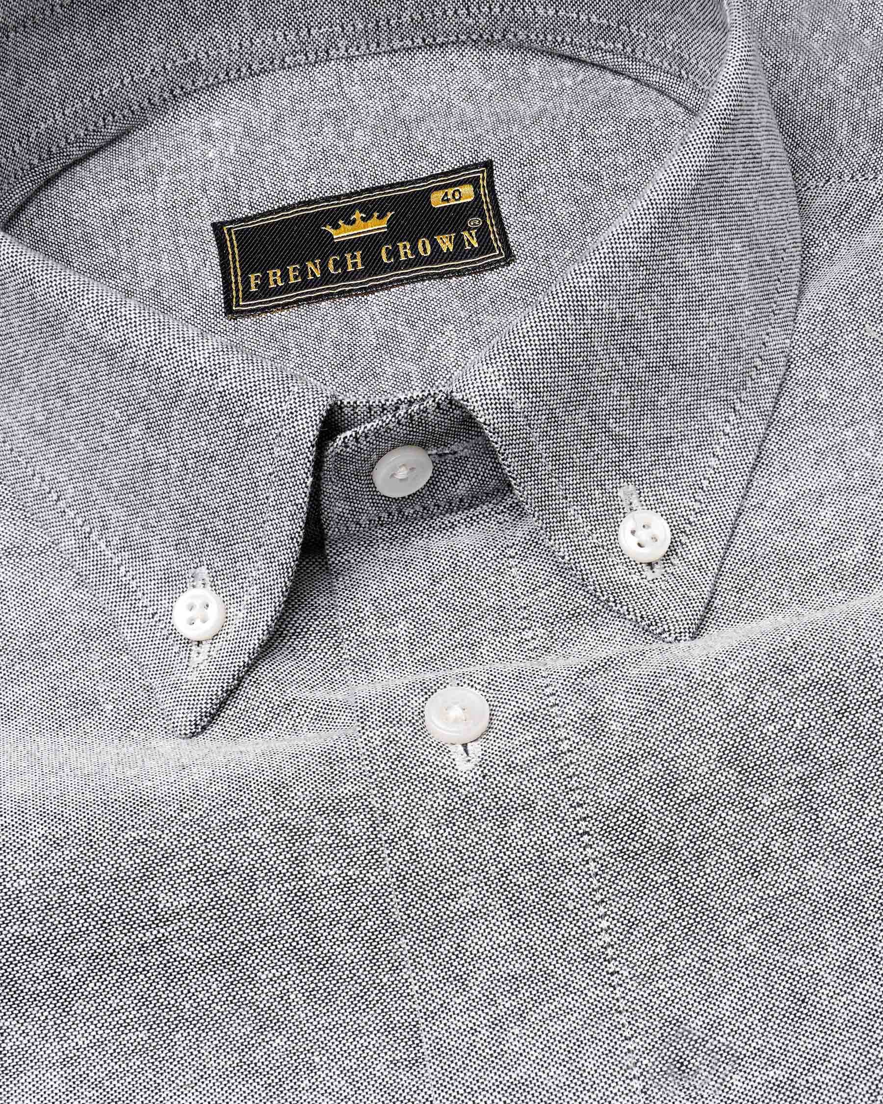 Metallic Nickel Gray Royal Oxford Shirt