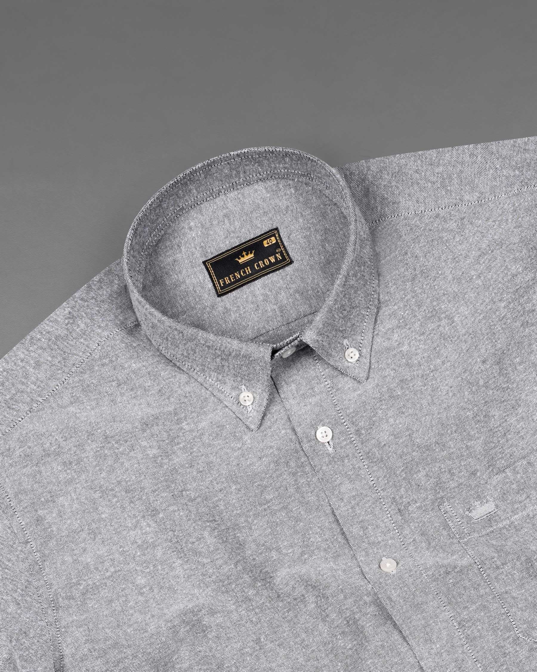 Metallic Nickel Gray Royal Oxford Shirt