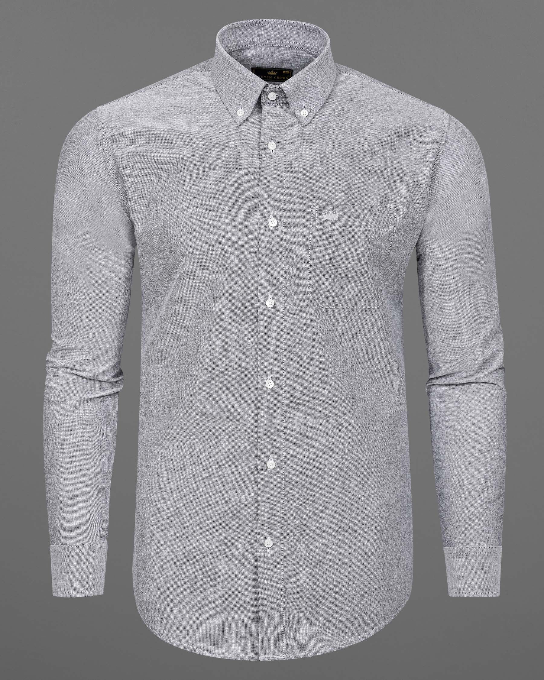 Metallic Nickel Gray Royal Oxford Shirt