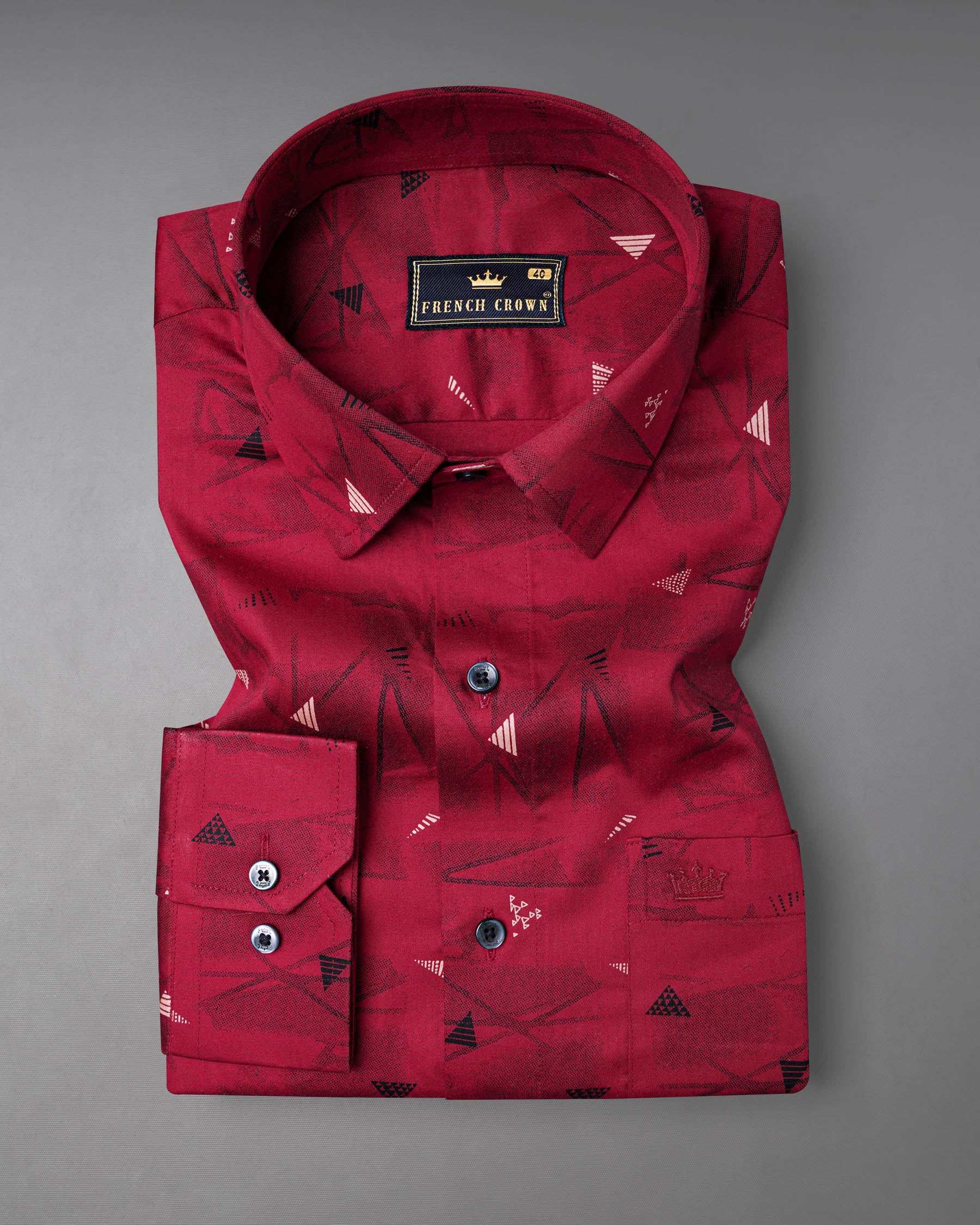 Mandarin Red Colour with Printed Super Soft Premium Cotton Shirt  7452-BLK-38, 7452-BLK-H-38, 7452-BLK-39, 7452-BLK-H-39, 7452-BLK-40, 7452-BLK-H-40, 7452-BLK-42, 7452-BLK-H-42, 7452-BLK-44, 7452-BLK-H-44, 7452-BLK-46, 7452-BLK-H-46, 7452-BLK-48, 7452-BLK-H-48, 7452-BLK-50, 7452-BLK-H-50, 7452-BLK-52, 7452-BLK-H-52