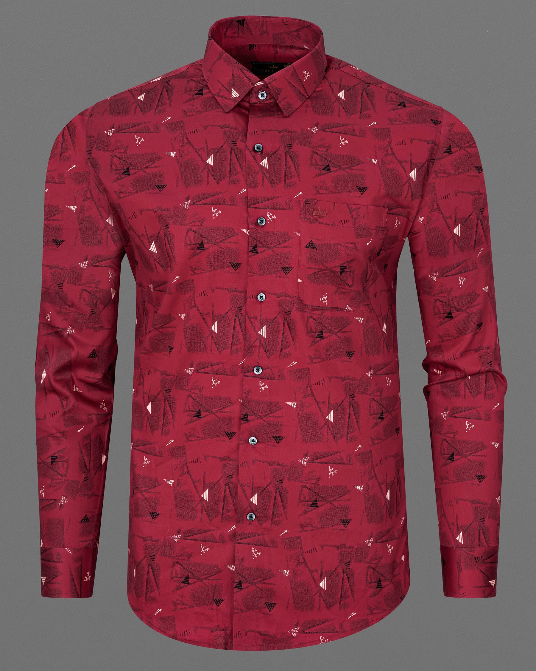 Mandarin Red Colour with Printed Super Soft Premium Cotton Shirt  7452-BLK-38, 7452-BLK-H-38, 7452-BLK-39, 7452-BLK-H-39, 7452-BLK-40, 7452-BLK-H-40, 7452-BLK-42, 7452-BLK-H-42, 7452-BLK-44, 7452-BLK-H-44, 7452-BLK-46, 7452-BLK-H-46, 7452-BLK-48, 7452-BLK-H-48, 7452-BLK-50, 7452-BLK-H-50, 7452-BLK-52, 7452-BLK-H-52