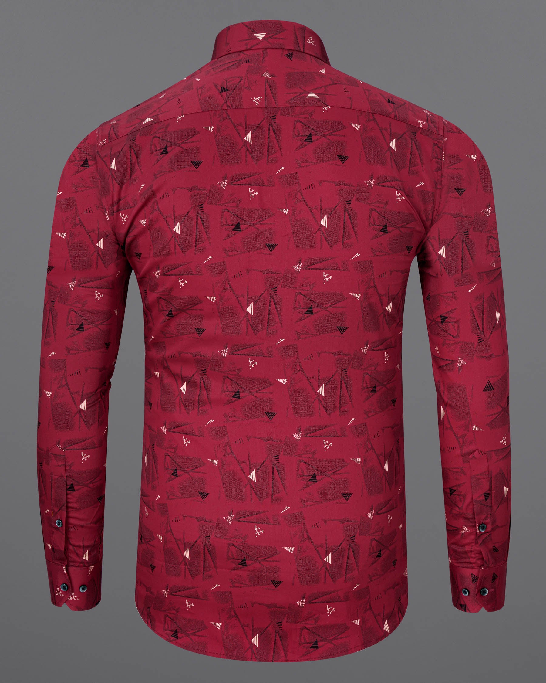 Mandarin Red Colour with Printed Super Soft Premium Cotton Shirt