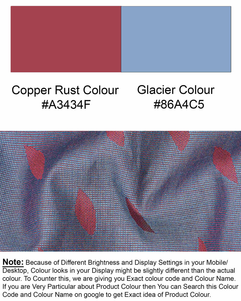 Glacier Blue with Copper Rust Red Jacquard Textured Premium Giza Cotton Shirt  7457-CA-MN-38, 7457-CA-MN-H-38, 7457-CA-MN-39, 7457-CA-MN-H-39, 7457-CA-MN-40, 7457-CA-MN-H-40, 7457-CA-MN-42, 7457-CA-MN-H-42, 7457-CA-MN-44, 7457-CA-MN-H-44, 7457-CA-MN-46, 7457-CA-MN-H-46, 7457-CA-MN-48, 7457-CA-MN-H-48, 7457-CA-MN-50, 7457-CA-MN-H-50, 7457-CA-MN-52, 7457-CA-MN-H-52