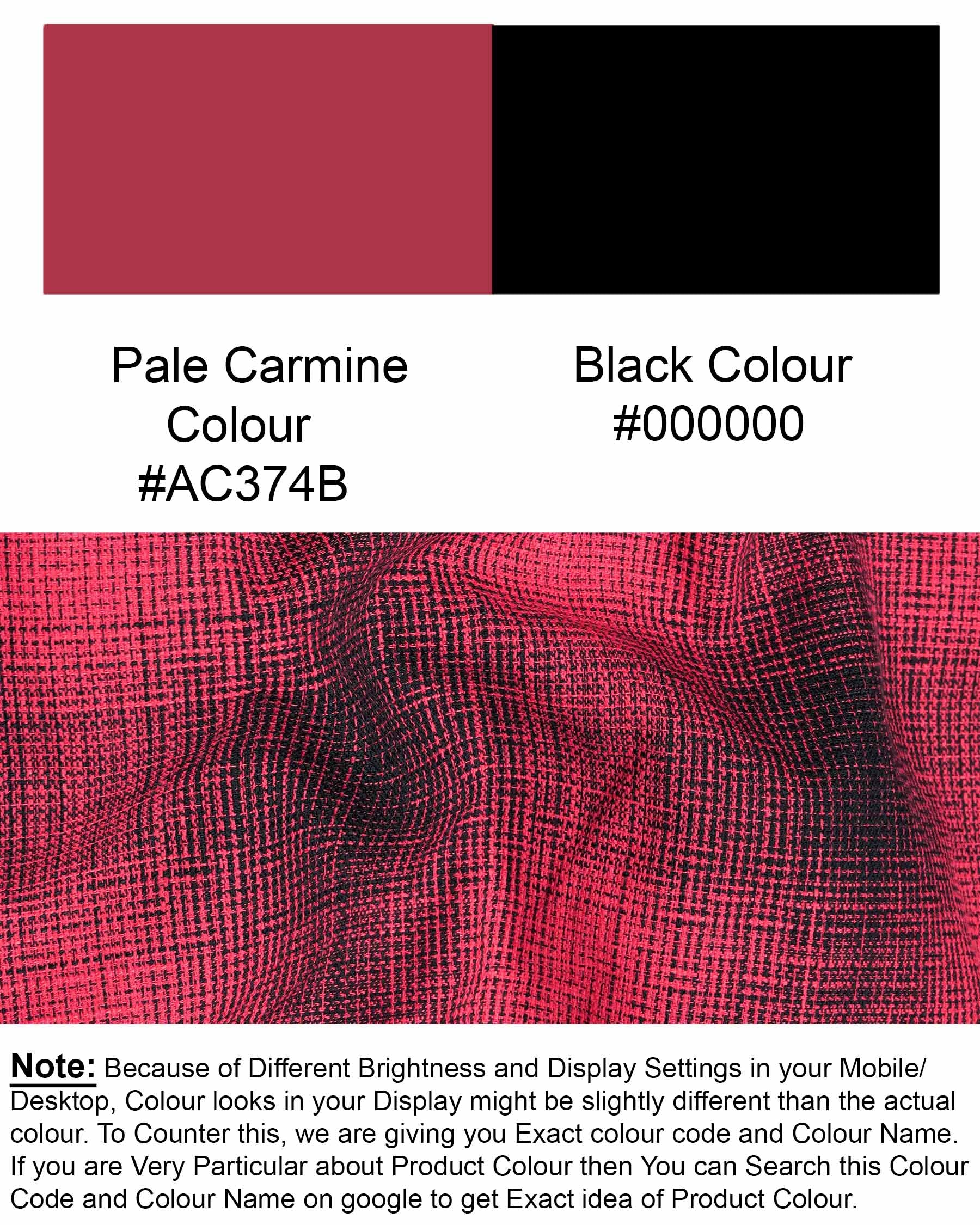 Pale Carmine Red and Jade Black Plaid Dobby Textured Premium Giza Cotton Shirt  7462-BD-BLK-38, 7462-BD-BLK-H-38, 7462-BD-BLK-39, 7462-BD-BLK-H-39, 7462-BD-BLK-40, 7462-BD-BLK-H-40, 7462-BD-BLK-42, 7462-BD-BLK-H-42, 7462-BD-BLK-44, 7462-BD-BLK-H-44, 7462-BD-BLK-46, 7462-BD-BLK-H-46, 7462-BD-BLK-48, 7462-BD-BLK-H-48, 7462-BD-BLK-50, 7462-BD-BLK-H-50, 7462-BD-BLK-52, 7462-BD-BLK-H-52