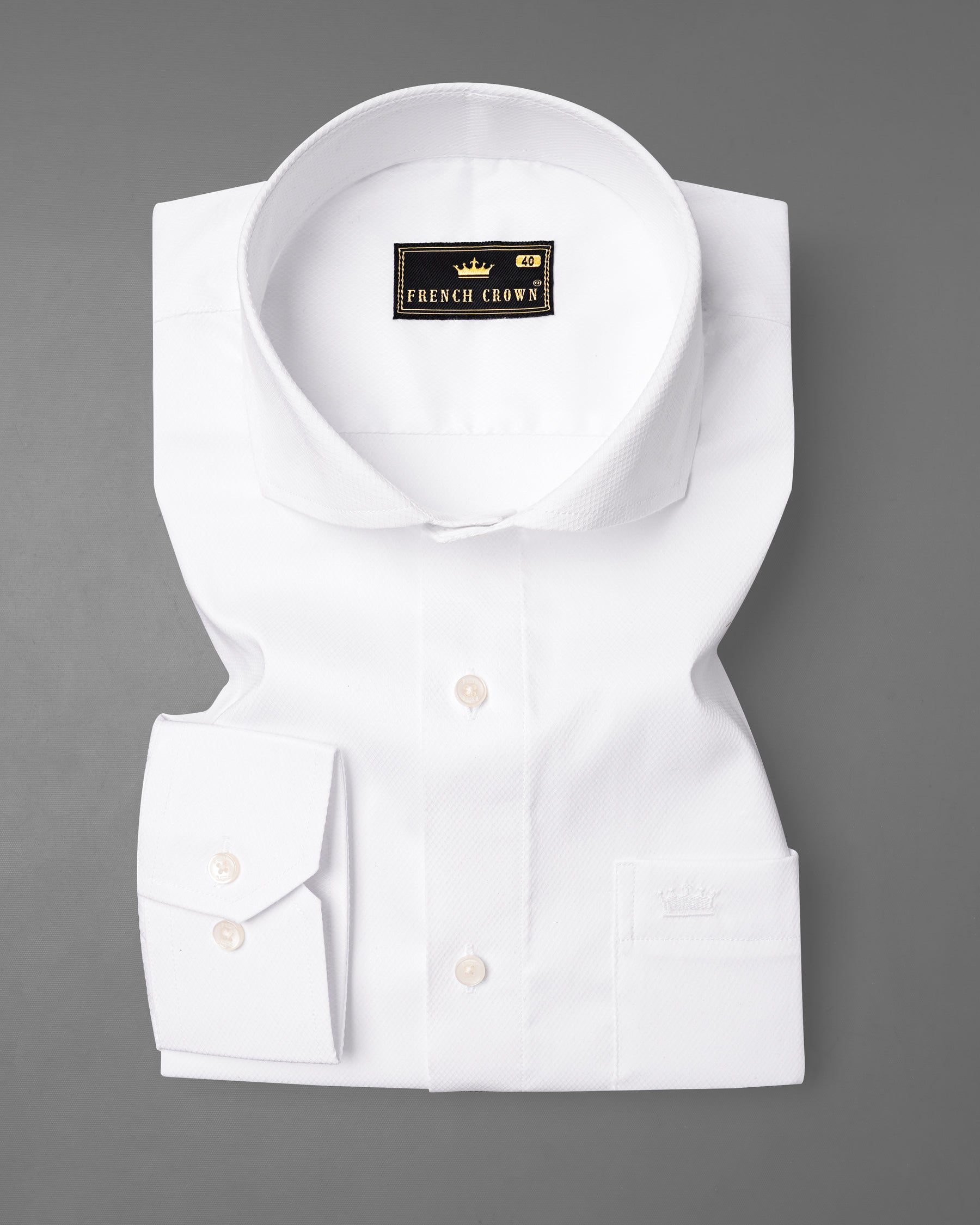 Bright White Dobby Textured Premium Giza Cotton Shirt  7470-CA-38, 7470-CA-H-38, 7470-CA-39, 7470-CA-H-39, 7470-CA-40, 7470-CA-H-40, 7470-CA-42, 7470-CA-H-42, 7470-CA-44, 7470-CA-H-44, 7470-CA-46, 7470-CA-H-46, 7470-CA-48, 7470-CA-H-48, 7470-CA-50, 7470-CA-H-50, 7470-CA-52, 7470-CA-H-52