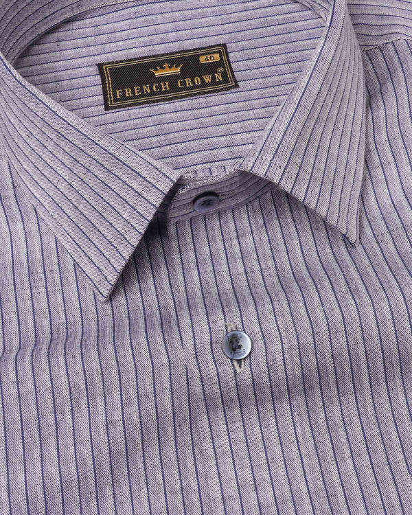 Venus Purple Pinstriped Luxurious Linen Shirt 7473-BLE-38, 7473-BLE-H-38, 7473-BLE-39, 7473-BLE-H-39, 7473-BLE-40, 7473-BLE-H-40, 7473-BLE-42, 7473-BLE-H-42, 7473-BLE-44, 7473-BLE-H-44, 7473-BLE-46, 7473-BLE-H-46, 7473-BLE-48, 7473-BLE-H-48, 7473-BLE-50, 7473-BLE-H-50, 7473-BLE-52, 7473-BLE-H-52