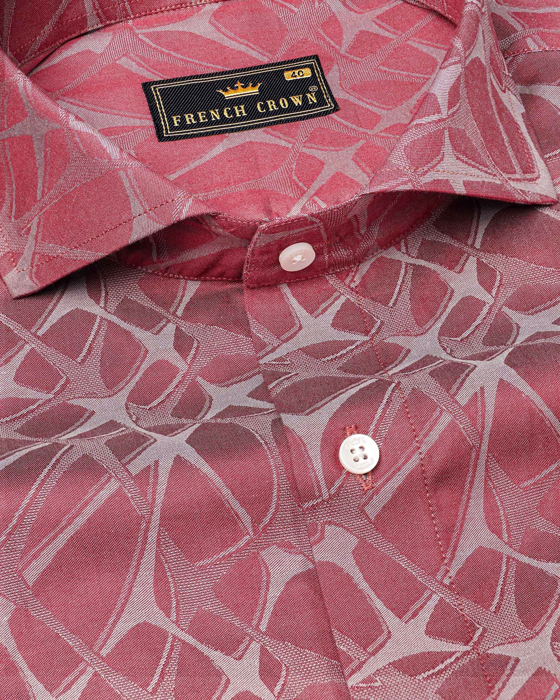 Coral Tree Red Web Jacquard Textured Premium Giza Cotton Shirt 7478-CA-38, 7478-CA-H-38, 7478-CA-39, 7478-CA-H-39, 7478-CA-40, 7478-CA-H-40, 7478-CA-42, 7478-CA-H-42, 7478-CA-44, 7478-CA-H-44, 7478-CA-46, 7478-CA-H-46, 7478-CA-48, 7478-CA-H-48, 7478-CA-50, 7478-CA-H-50, 7478-CA-52, 7478-CA-H-52