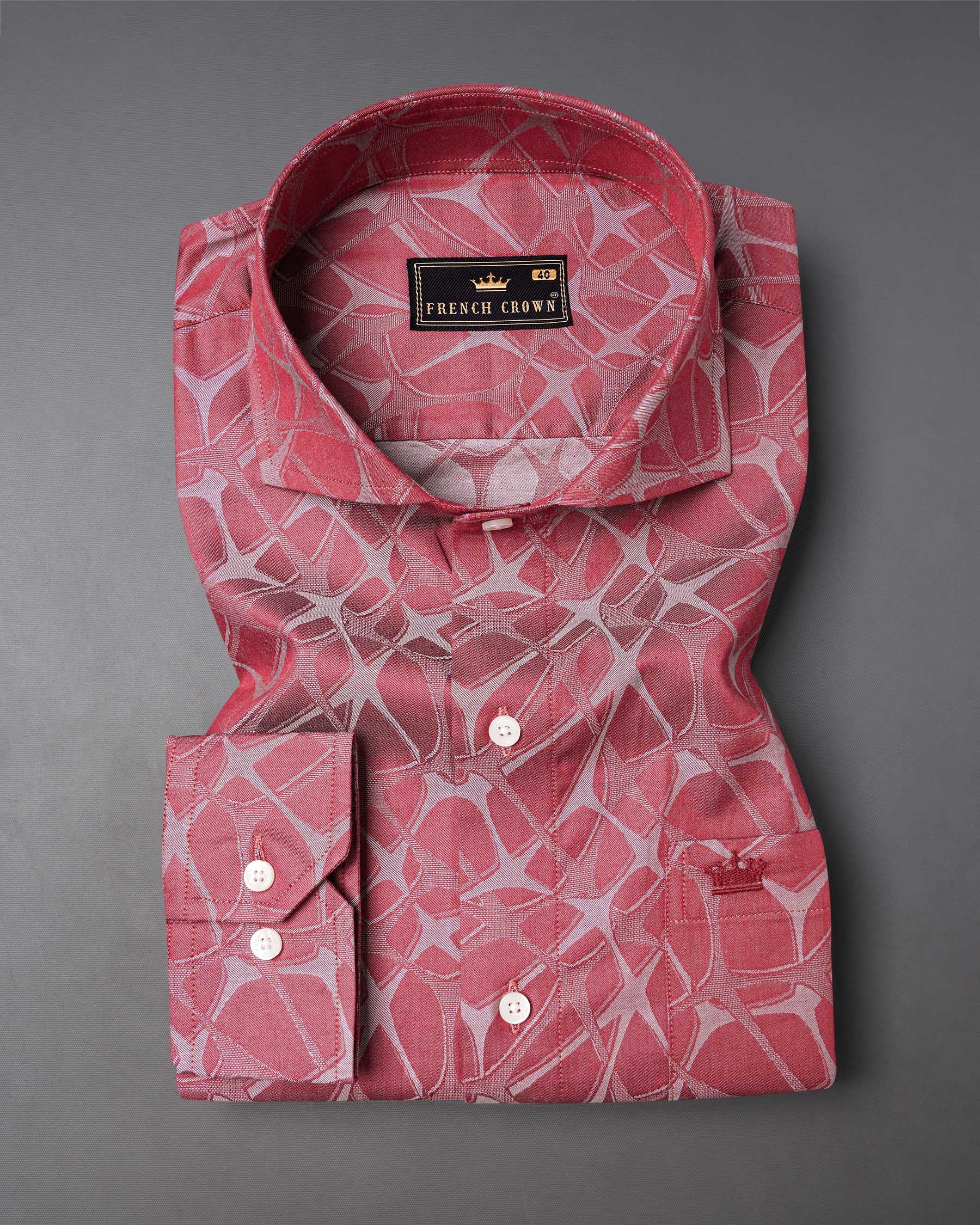 Coral Tree Red Web Jacquard Textured Premium Giza Cotton Shirt 7478-CA-38, 7478-CA-H-38, 7478-CA-39, 7478-CA-H-39, 7478-CA-40, 7478-CA-H-40, 7478-CA-42, 7478-CA-H-42, 7478-CA-44, 7478-CA-H-44, 7478-CA-46, 7478-CA-H-46, 7478-CA-48, 7478-CA-H-48, 7478-CA-50, 7478-CA-H-50, 7478-CA-52, 7478-CA-H-52