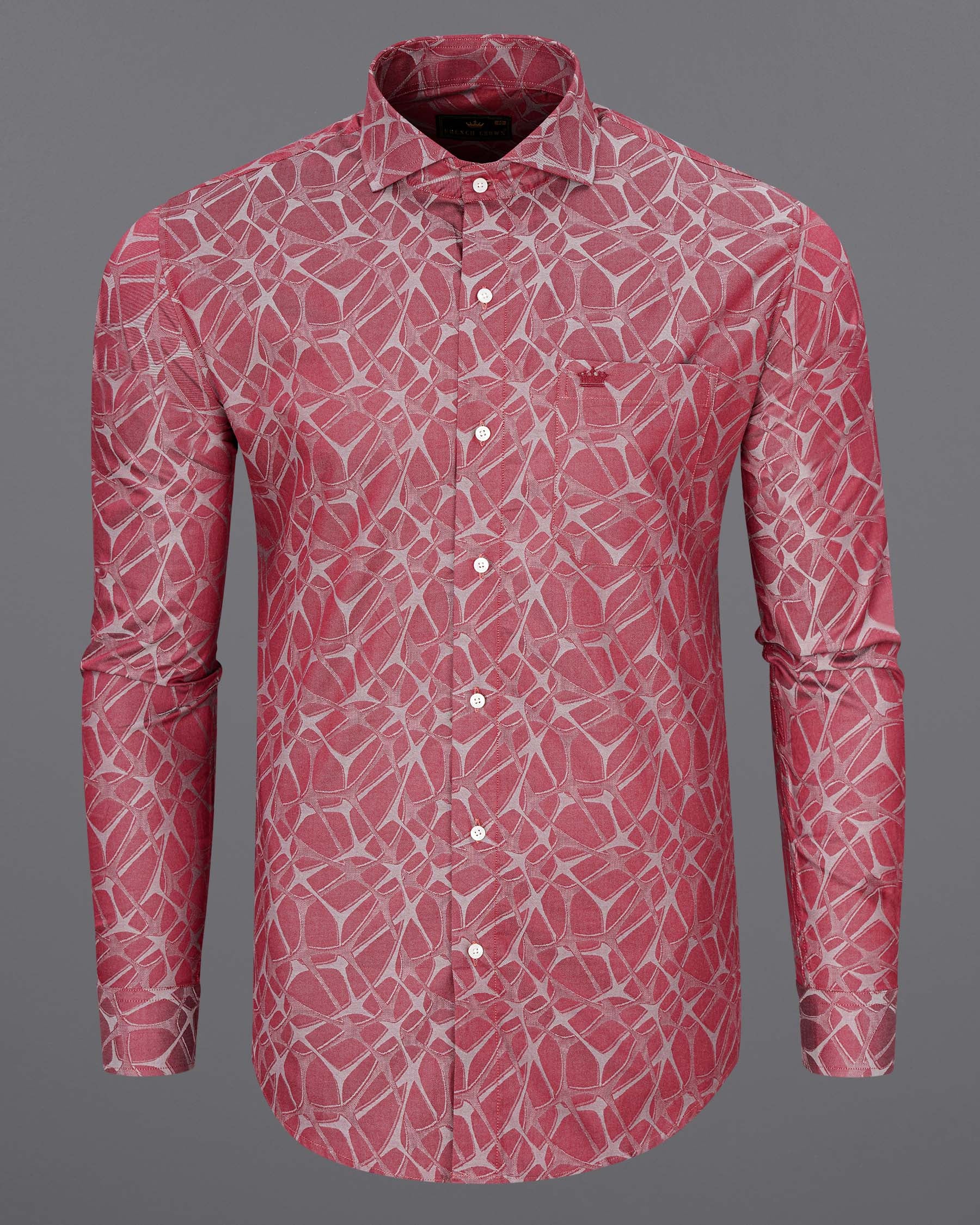 Coral Tree Red Web Jacquard Textured Premium Giza Cotton Shirt 7478-CA-38, 7478-CA-H-38, 7478-CA-39, 7478-CA-H-39, 7478-CA-40, 7478-CA-H-40, 7478-CA-42, 7478-CA-H-42, 7478-CA-44, 7478-CA-H-44, 7478-CA-46, 7478-CA-H-46, 7478-CA-48, 7478-CA-H-48, 7478-CA-50, 7478-CA-H-50, 7478-CA-52, 7478-CA-H-52