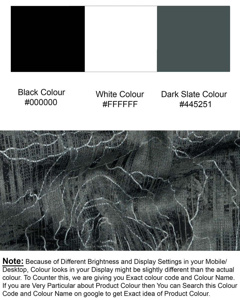 Dark Slate Gray Floral Printed Super Soft Premium Cotton Shirt 7482-38, 7482-H-38, 7482-39, 7482-H-39, 7482-40, 7482-H-40, 7482-42, 7482-H-42, 7482-44, 7482-H-44, 7482-46, 7482-H-46, 7482-48, 7482-H-48, 7482-50, 7482-H-50, 7482-52, 7482-H-52