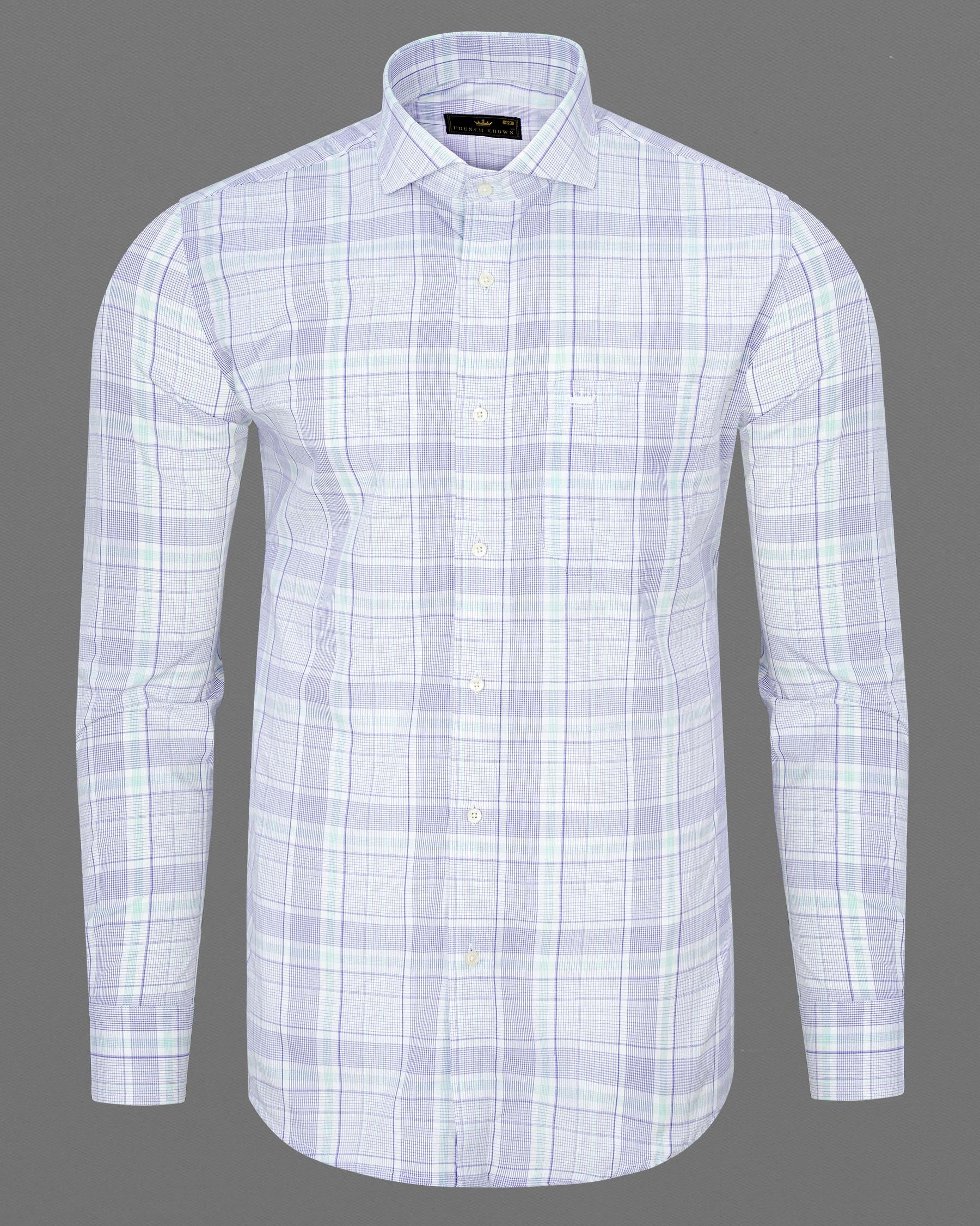 Moody Blue with White Plaid Premium Cotton Shirt 7483-CA-38, 7483-CA-H-38, 7483-CA-39, 7483-CA-H-39, 7483-CA-40, 7483-CA-H-40, 7483-CA-42, 7483-CA-H-42, 7483-CA-44, 7483-CA-H-44, 7483-CA-46, 7483-CA-H-46, 7483-CA-48, 7483-CA-H-48, 7483-CA-50, 7483-CA-H-50, 7483-CA-52, 7483-CA-H-52