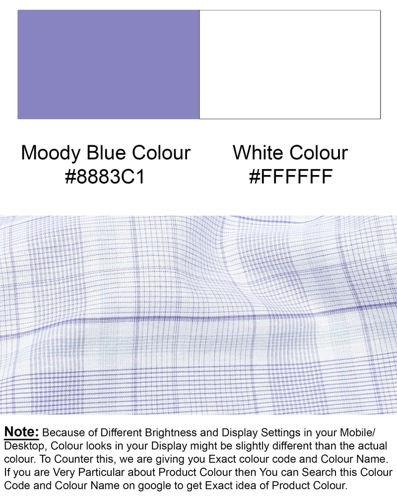 Moody Blue with White Plaid Premium Cotton Shirt 7483-CA-38, 7483-CA-H-38, 7483-CA-39, 7483-CA-H-39, 7483-CA-40, 7483-CA-H-40, 7483-CA-42, 7483-CA-H-42, 7483-CA-44, 7483-CA-H-44, 7483-CA-46, 7483-CA-H-46, 7483-CA-48, 7483-CA-H-48, 7483-CA-50, 7483-CA-H-50, 7483-CA-52, 7483-CA-H-52