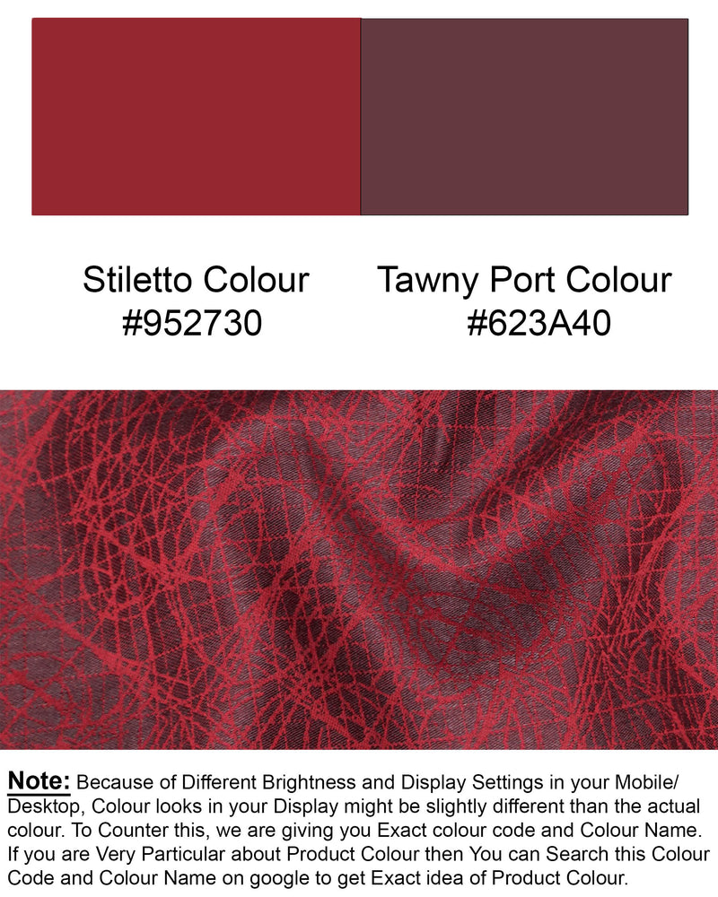 Stiletto Red Graphic Jacquard Textured Premium Giza Cotton Shirt 7489-CA-38, 7489-CA-H-38, 7489-CA-39, 7489-CA-H-39, 7489-CA-40, 7489-CA-H-40, 7489-CA-42, 7489-CA-H-42, 7489-CA-44, 7489-CA-H-44, 7489-CA-46, 7489-CA-H-46, 7489-CA-48, 7489-CA-H-48, 7489-CA-50, 7489-CA-H-50, 7489-CA-52, 7489-CA-H-52