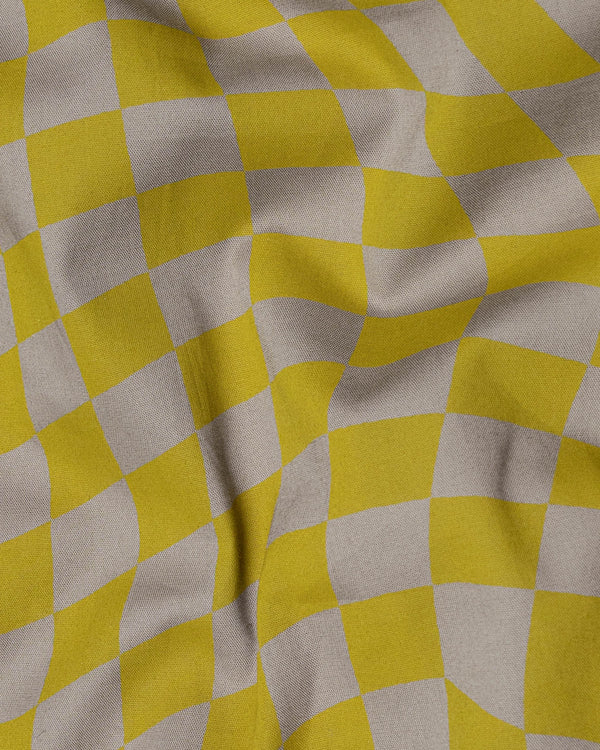 Brass Mustard Yellow with Zorba Gray Checked Premium Cotton Shirt 7494-38, 7494-H-38, 7494-39, 7494-H-39, 7494-40, 7494-H-40, 7494-42, 7494-H-42, 7494-44, 7494-H-44, 7494-46, 7494-H-46, 7494-48, 7494-H-48, 7494-50, 7494-H-50, 7494-52, 7494-H-52