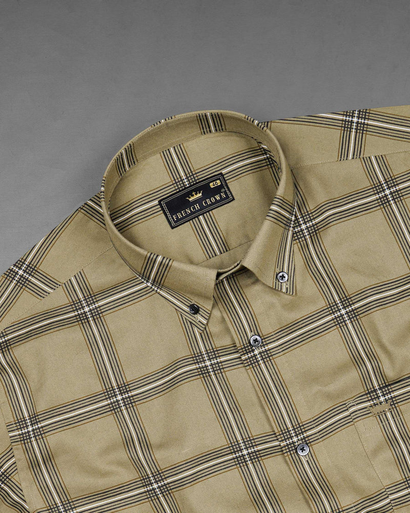 Domino Brown Plaid Royal Oxford Shirt
